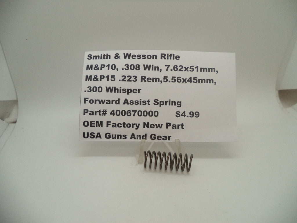Smith & Wesson Rifle M&P 10 and M&P 15 Forward Assist Spring New Part 400670000