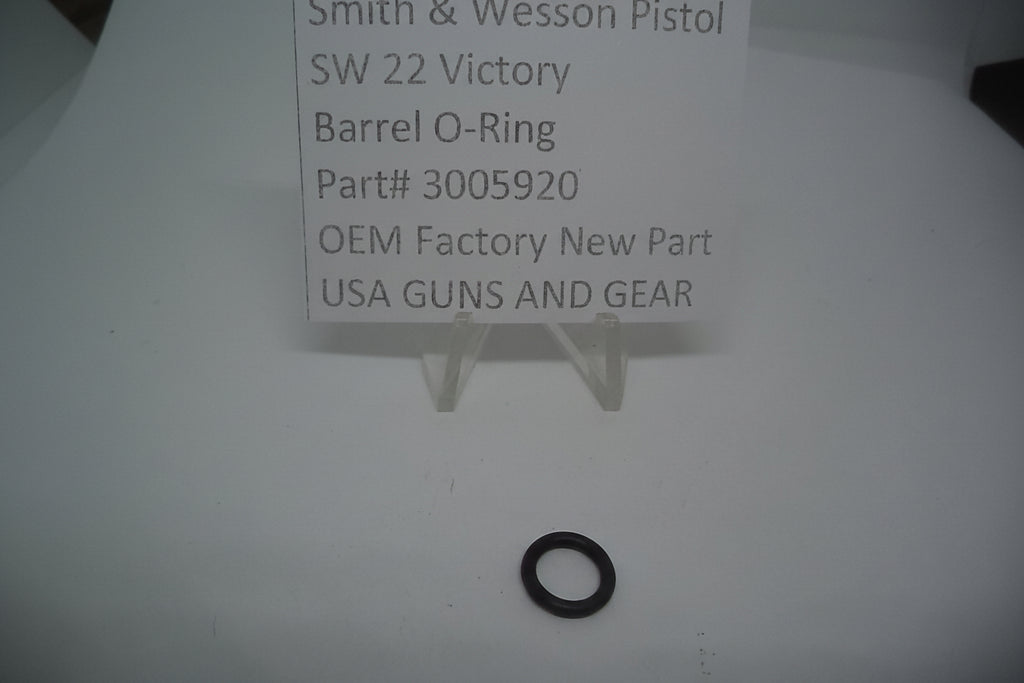 Black O-ring on a white background with a label for Smith & Wesson Pistol SW 22 Victory.
