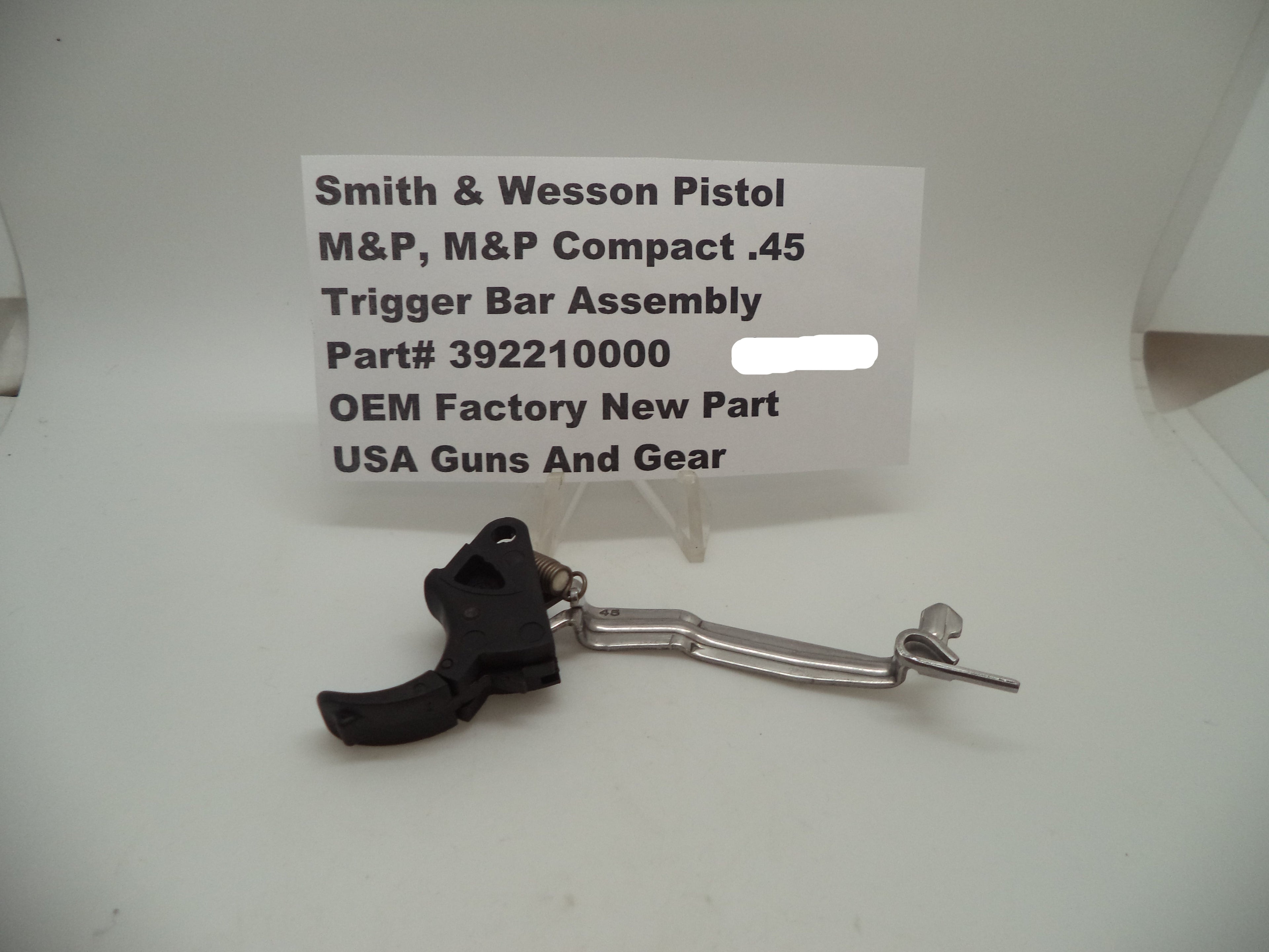 Smith & Wesson M&P 45 Trigger Bar Assembly - Factory OEM Part 392210000