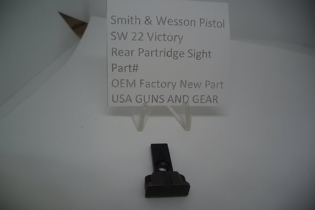 Smith & Wesson SW22 Victory rear partridge sight for .22 LR displayed on a white background with the product labeling.