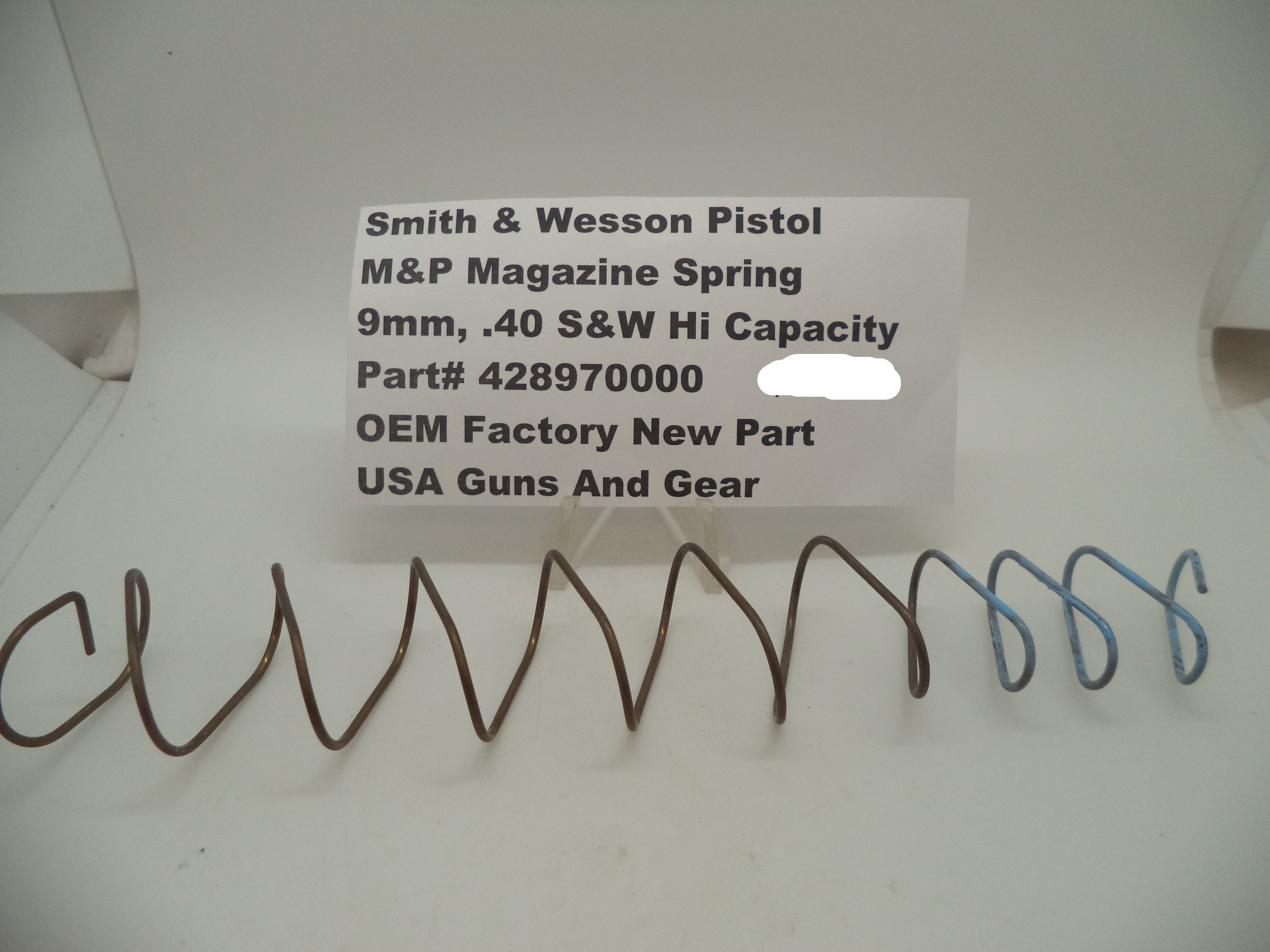 Smith & Wesson M&P 45 Magazine Spring - Factory OEM Part 428970000