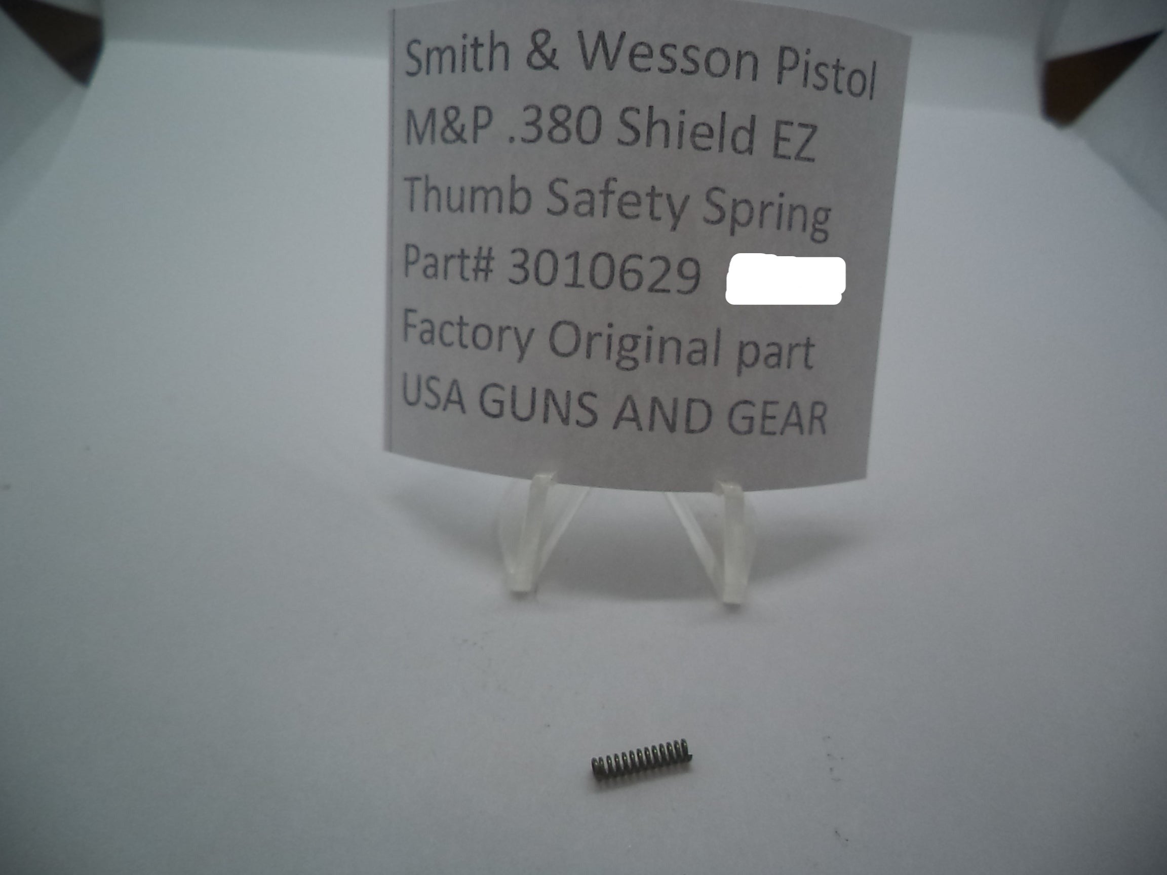 Smith & Wesson M&P 380 Shield EZ Thumb Safety Spring 3010629