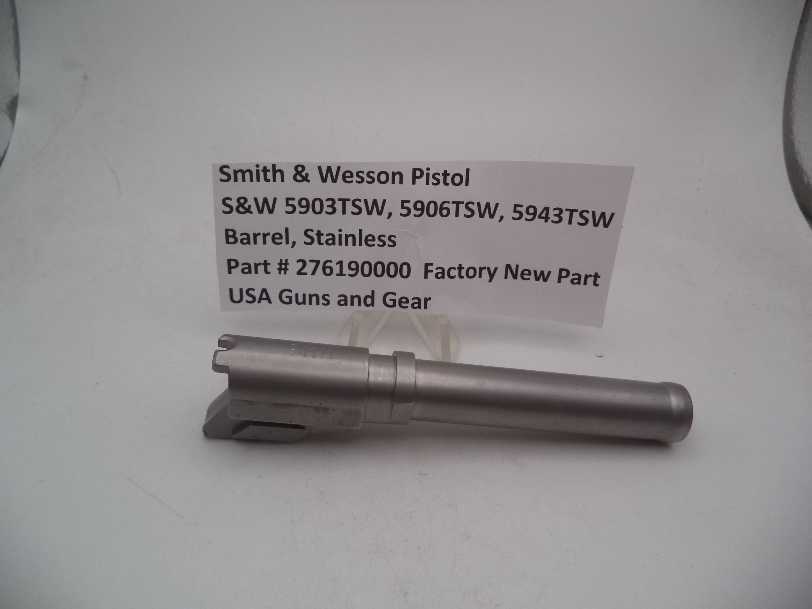 S&W Stainless Barrel 276190000 - Model 5903TSW 5906TSW 5943TSW