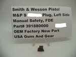 391880000 S&W M&P 1.0 M&P M2.0 Frame Plug, Left Side Manual Safety FDE