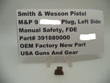 391880000 S&W M&P 1.0 M&P M2.0 Frame Plug, Left Side Manual Safety FDE