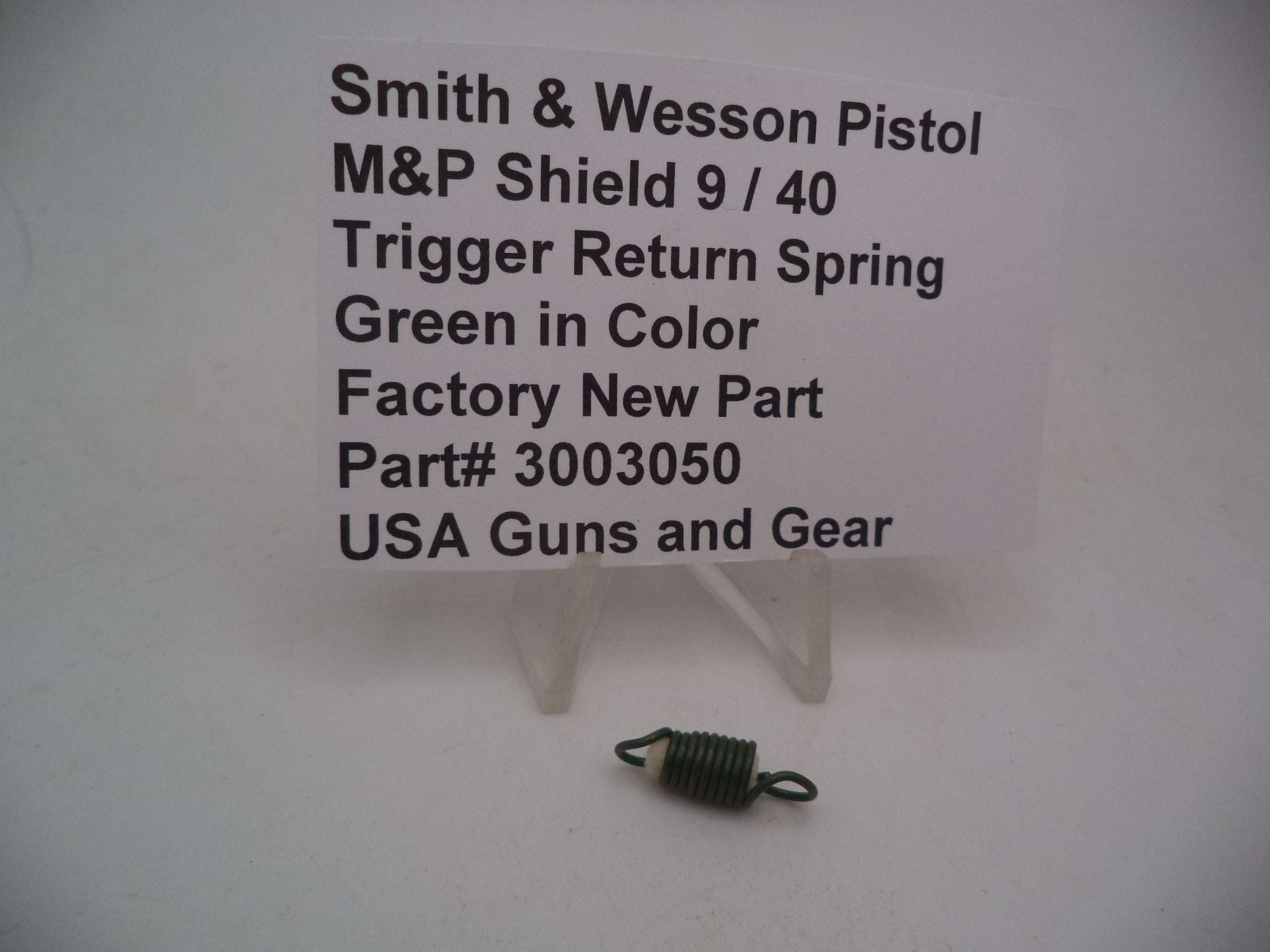 Smith & Wesson M&P Shield Trigger Return Spring - 9mm/.40 Green - Factory OEM 3003050