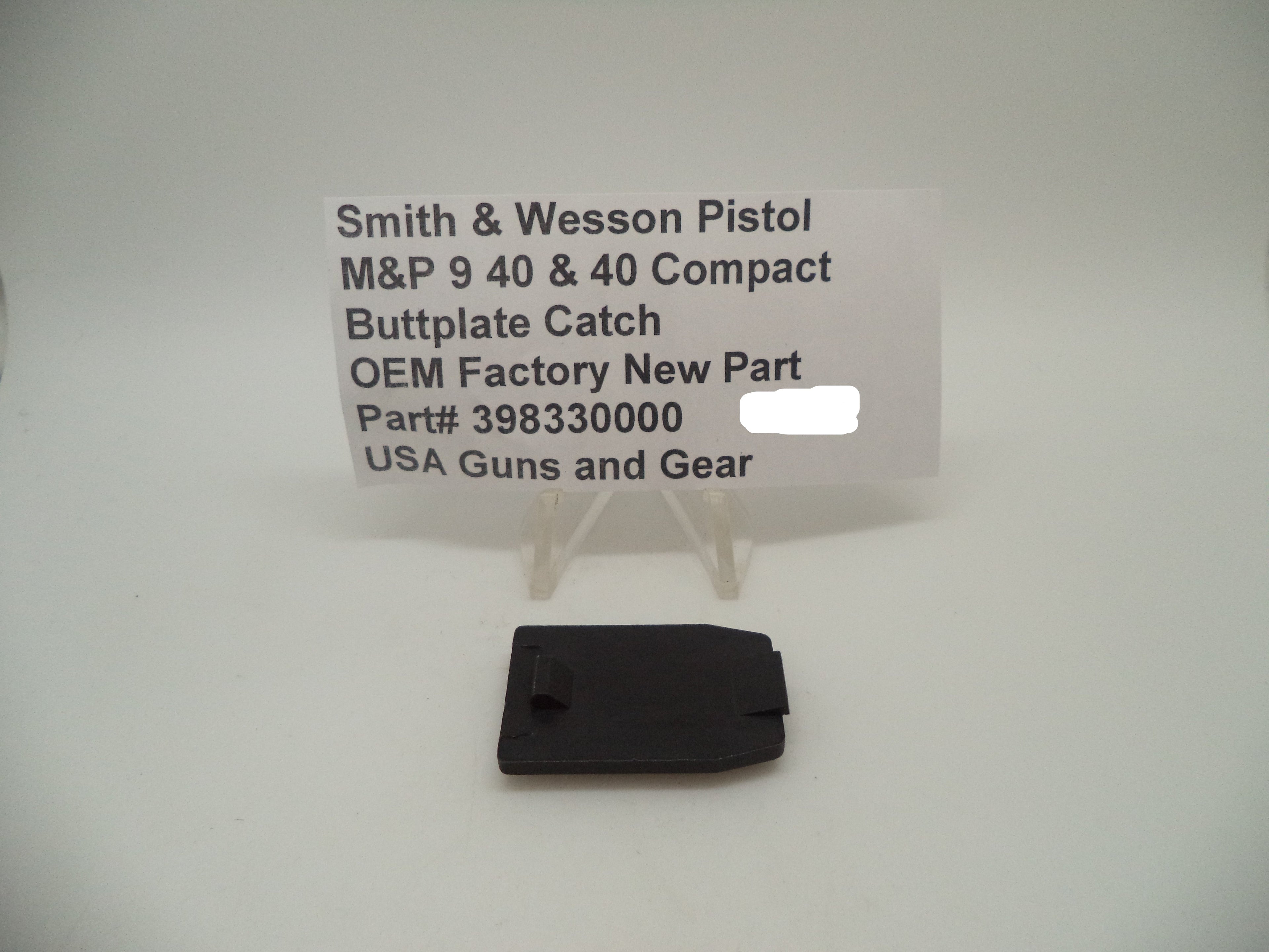 Smith & Wesson M&P 9/40 Magazine Buttplate Catch | OEM 398330000
