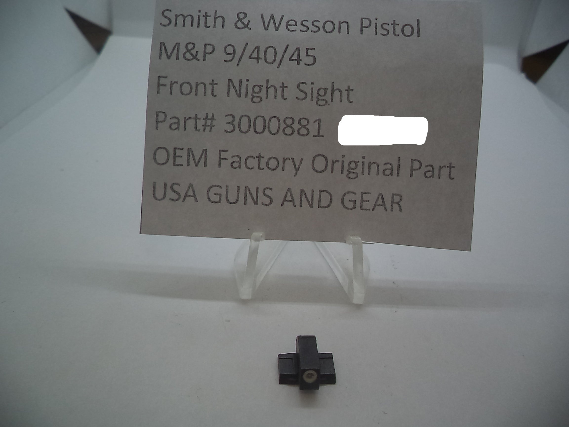 Smith & Wesson M&P Front Night Sight - Tritium - 9/40/45 Shield & Full Size - Factory OEM