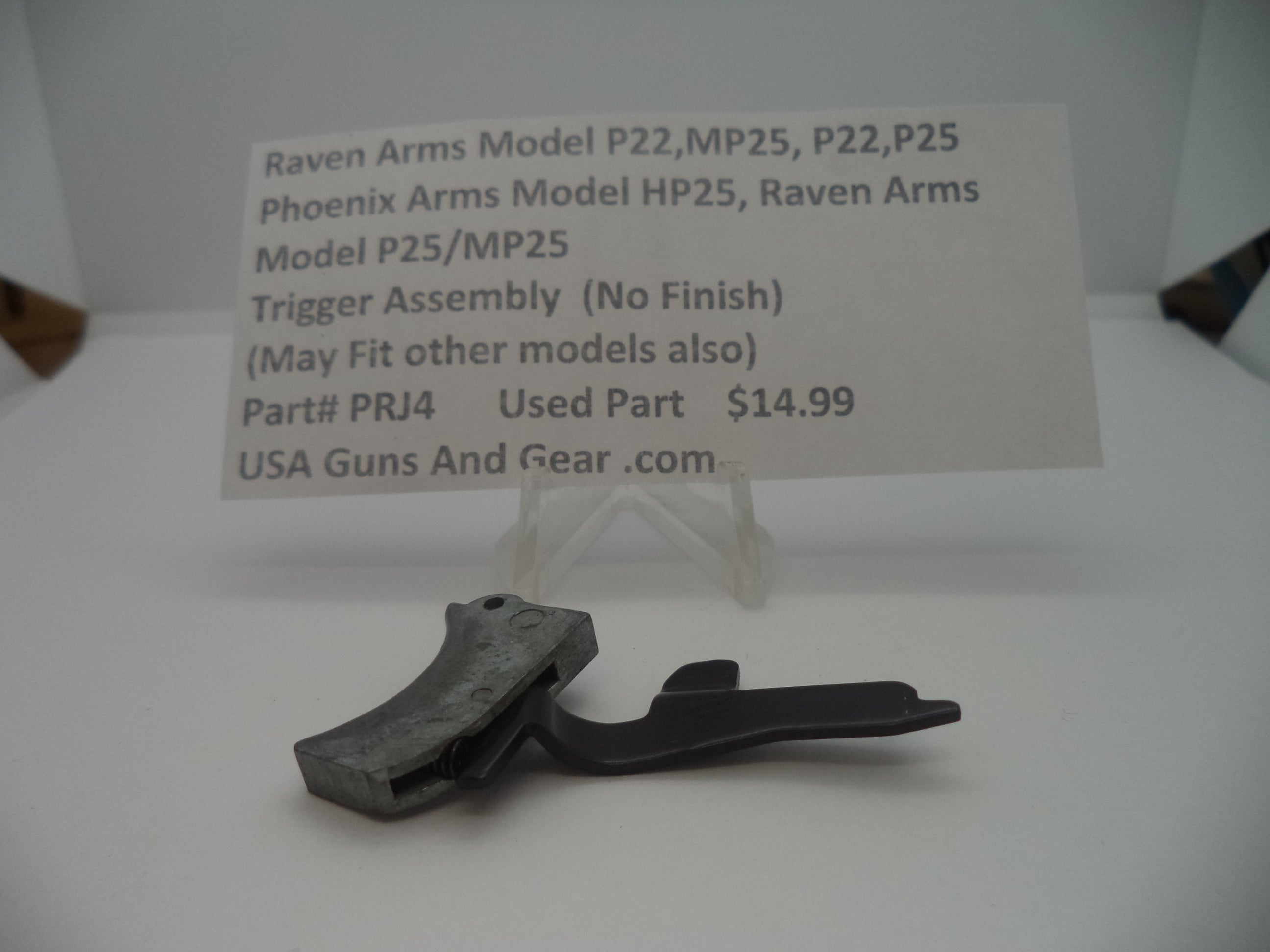 Ravens Arms Model P22, MP25, P22, P25 Trigger Assembly Used Part #PRJ4