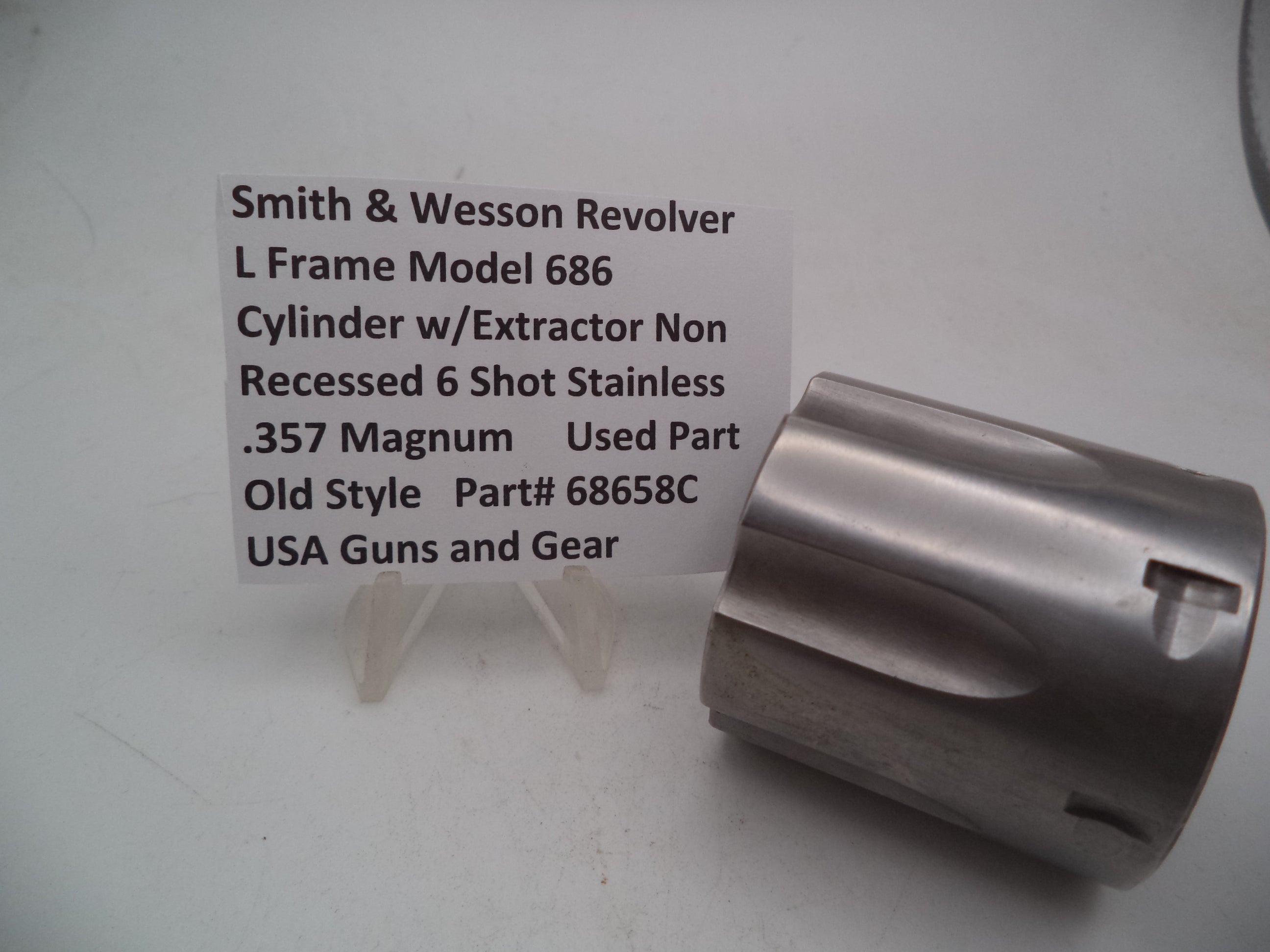 Smith & Wesson Revolver L Frame Model 686 Cylinder w/Extractor Non Recessed .357 Magnum Used 68658C