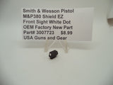 3007723 Smith & Wesson Pistol M&P 380 Shield EZ Front Sight White Dot New Part