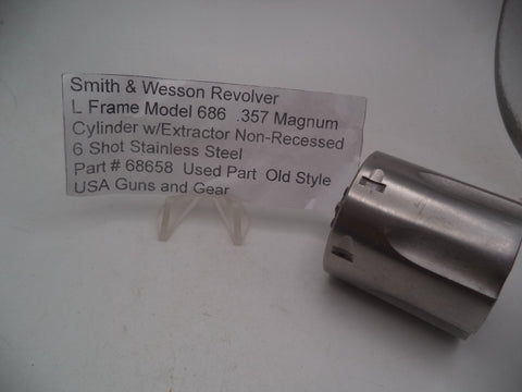 68658 SW Revolver L Frame Model 686 Cylinder w/Extractor Non Recessed