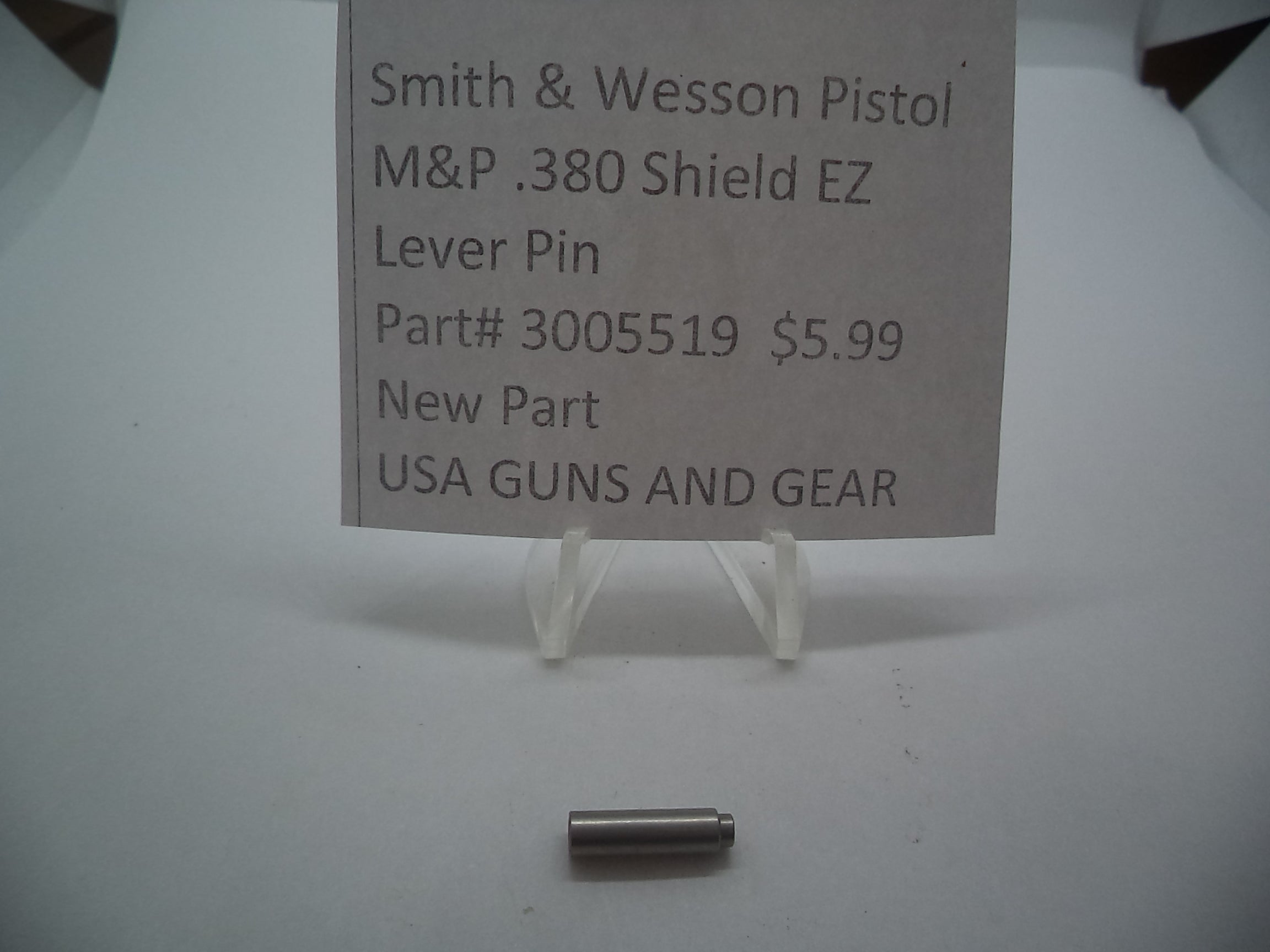 Smith & Wesson M&P 380 Shield EZ Sear Lever Pin 3005519