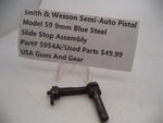 5954AB Smith & Wesson Model 59 9MM Slide Stop Assembly Used Blue Steel