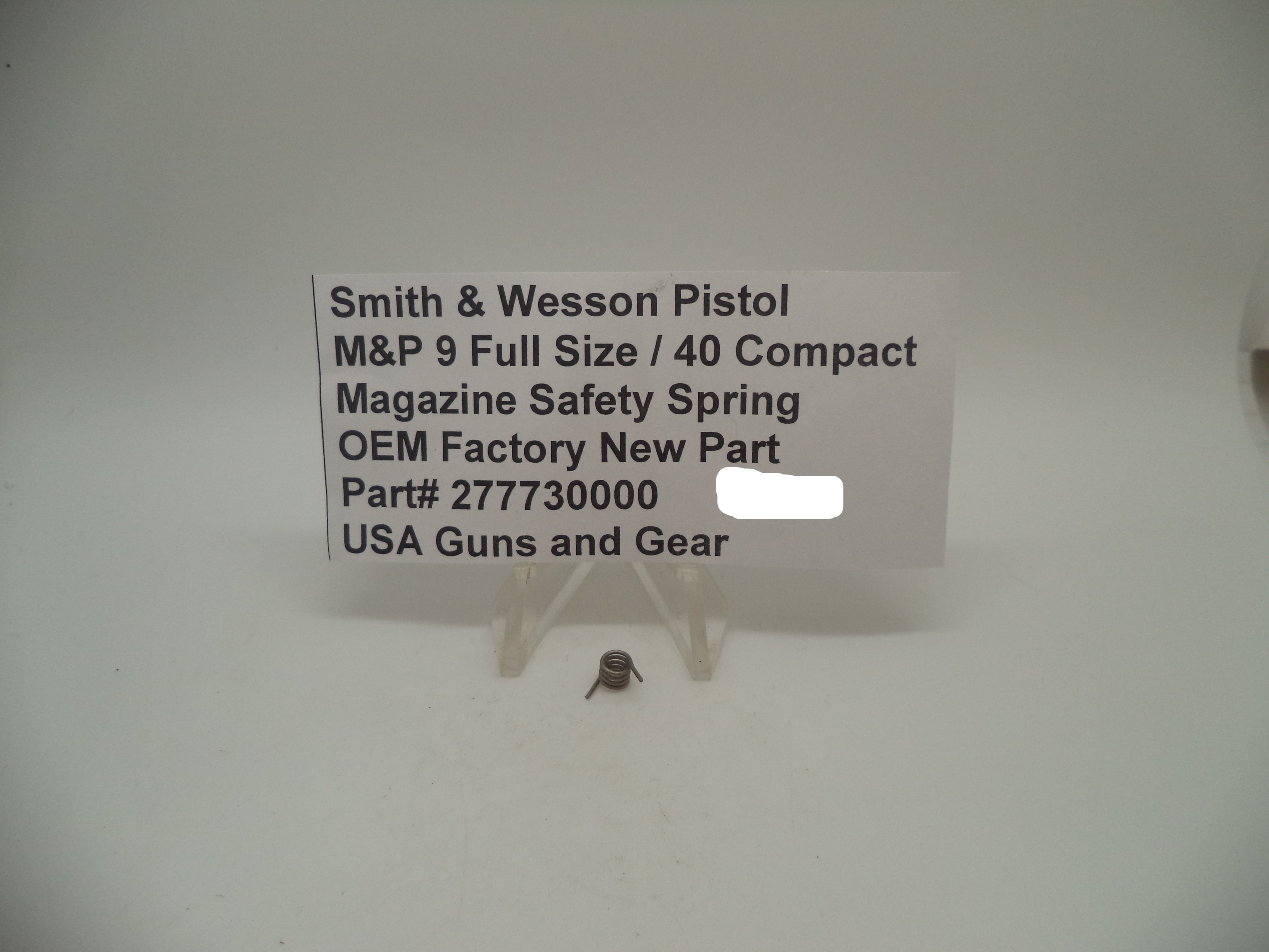 Smith & Wesson M&P 9/40 Magazine Safety Spring | Factory OEM – USA Guns ...