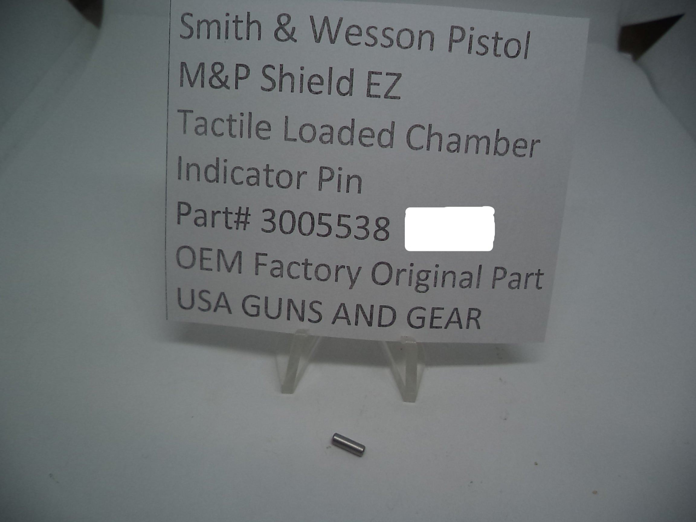 Smith & Wesson M&P 380 Shield EZ Chamber Indicator Pin 3005538