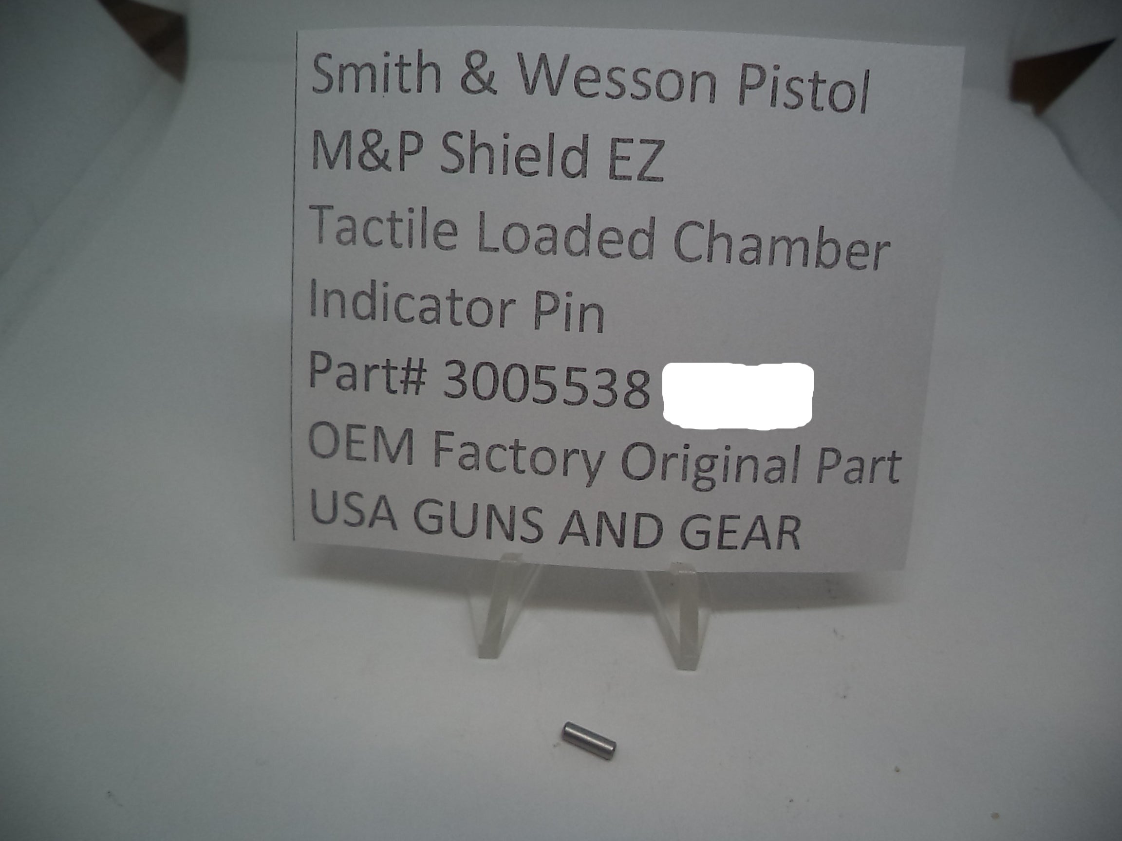 Smith & Wesson M&P 380 Shield EZ Chamber Indicator Pin 3005538