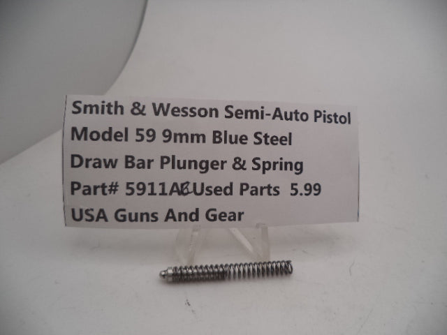 5911AC Smith & Wesson Pistol Model 59 Draw Bar Plunger & Spring 9MM