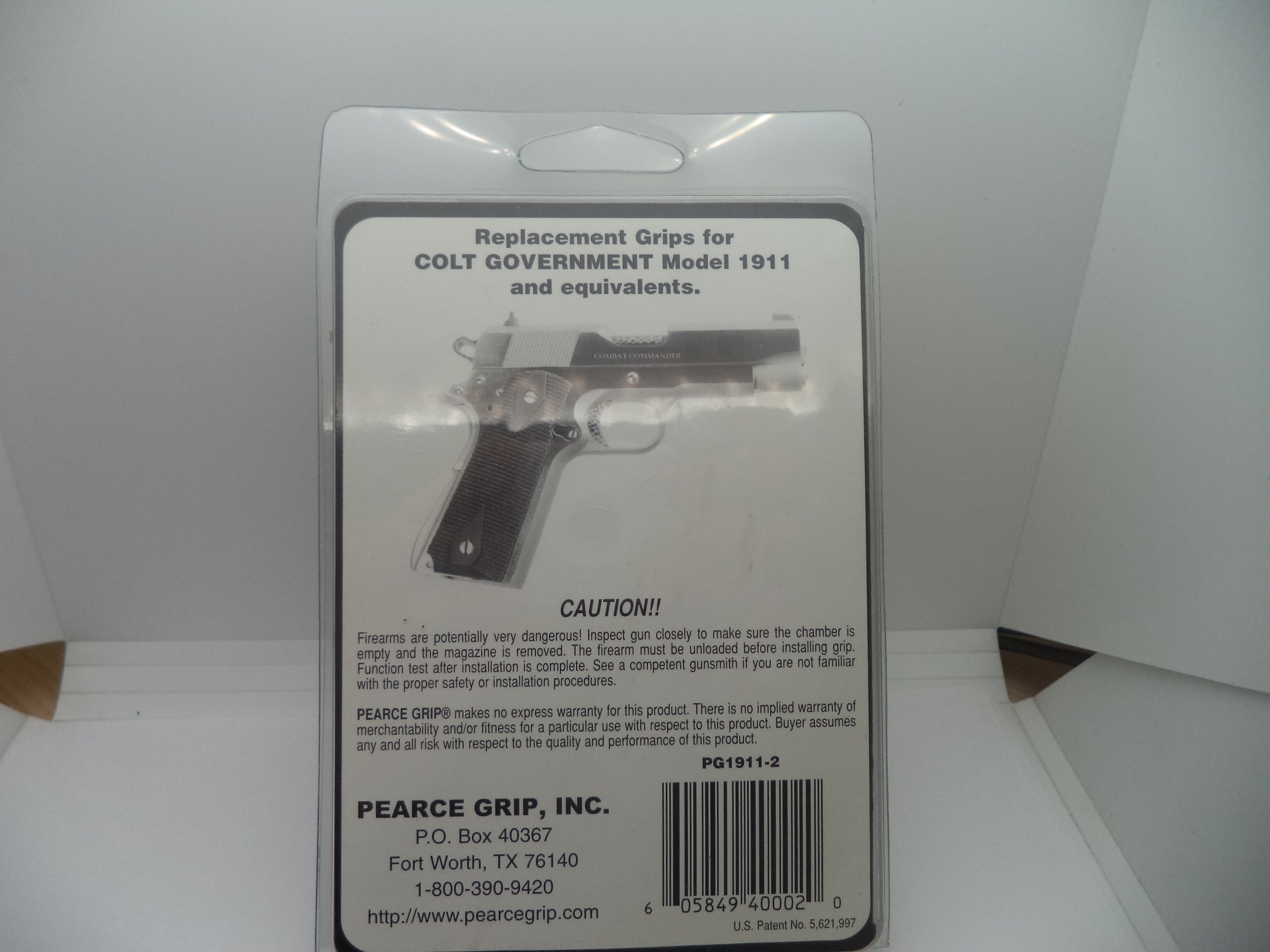 Pearce Grip 1911 Replacement Grip Panels - Premium Walnut Wood Grips Part #PG1911-2