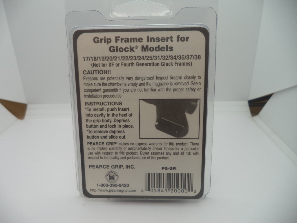 Pearce Grip Glock Grip Frame Insert New Part #PG-GFI