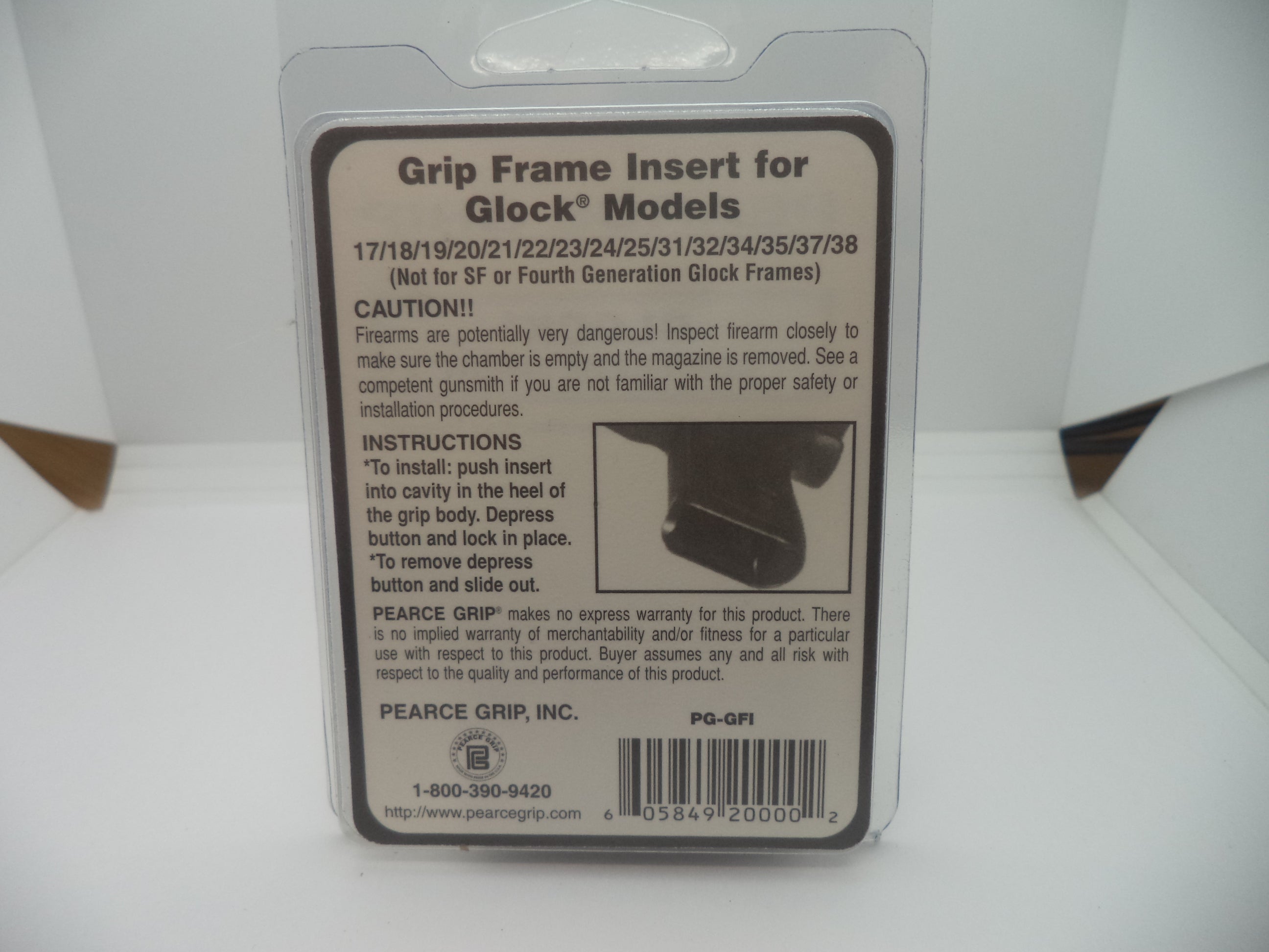 Pearce Grip Glock Grip Frame Insert New Part #PG-GFI