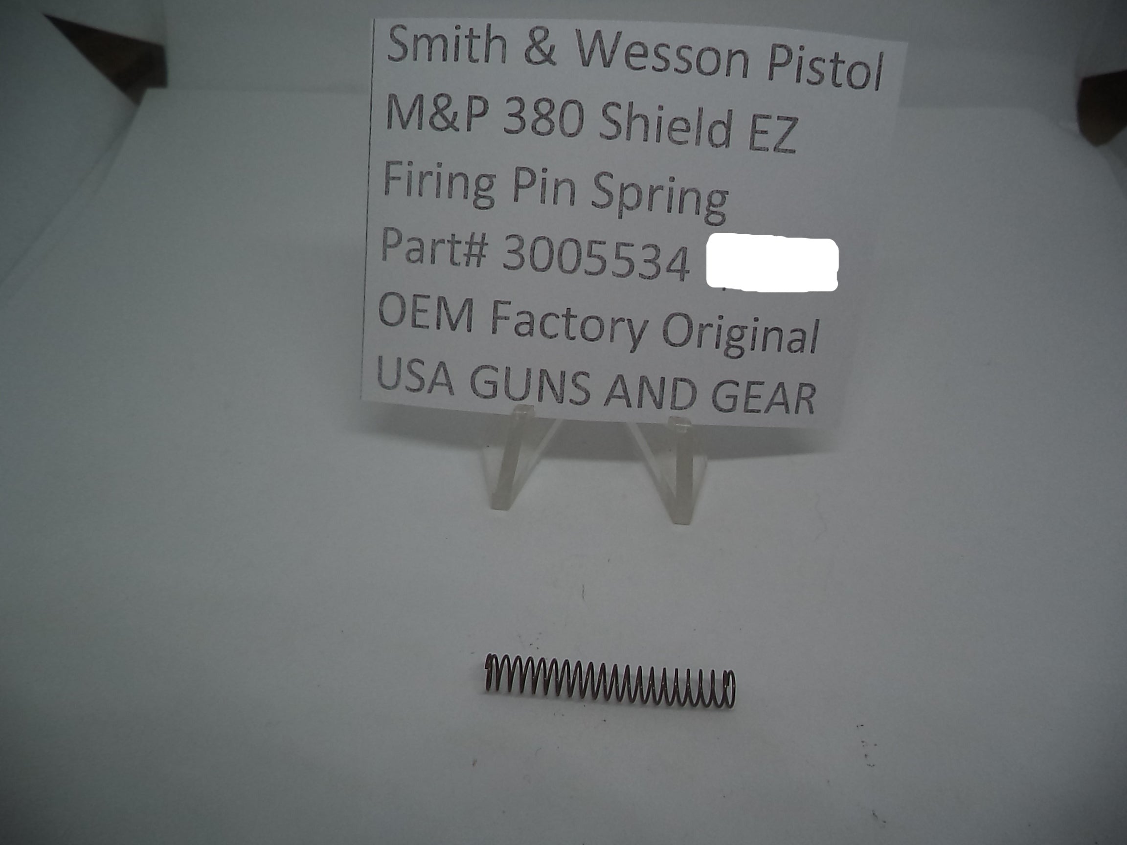 Smith & Wesson M&P 380 Shield EZ Firing Pin Spring 3005534