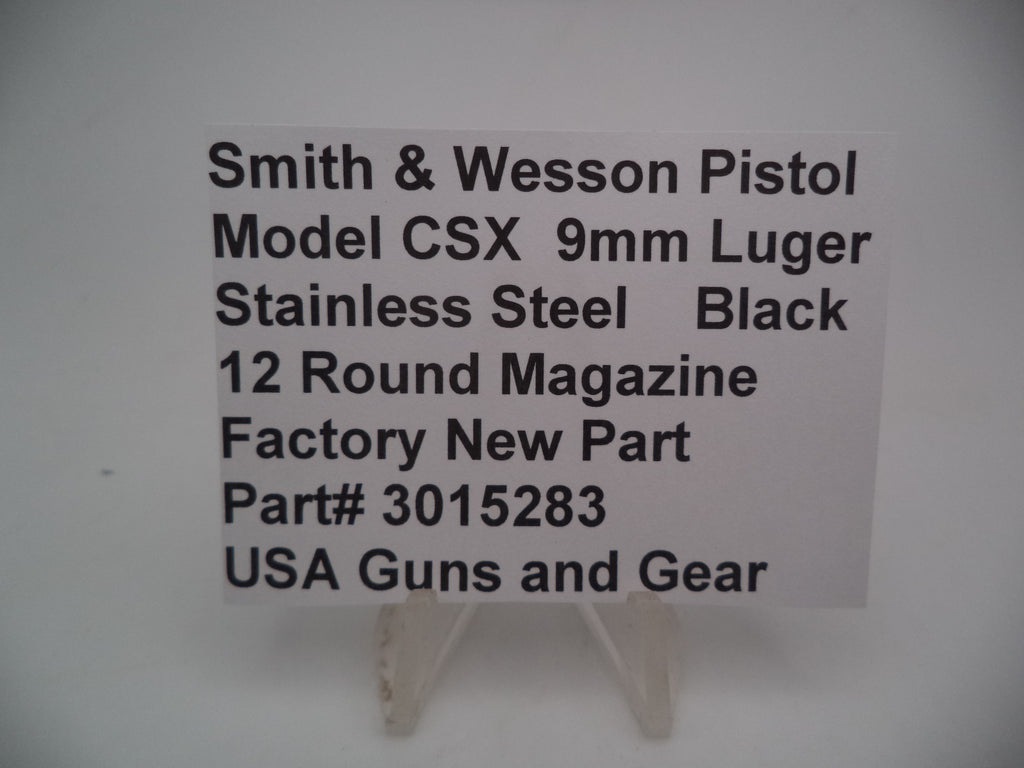 3015283 Smith & Wesson Model CSX Stainless Steel Black 12 Rd Magazine 9mm