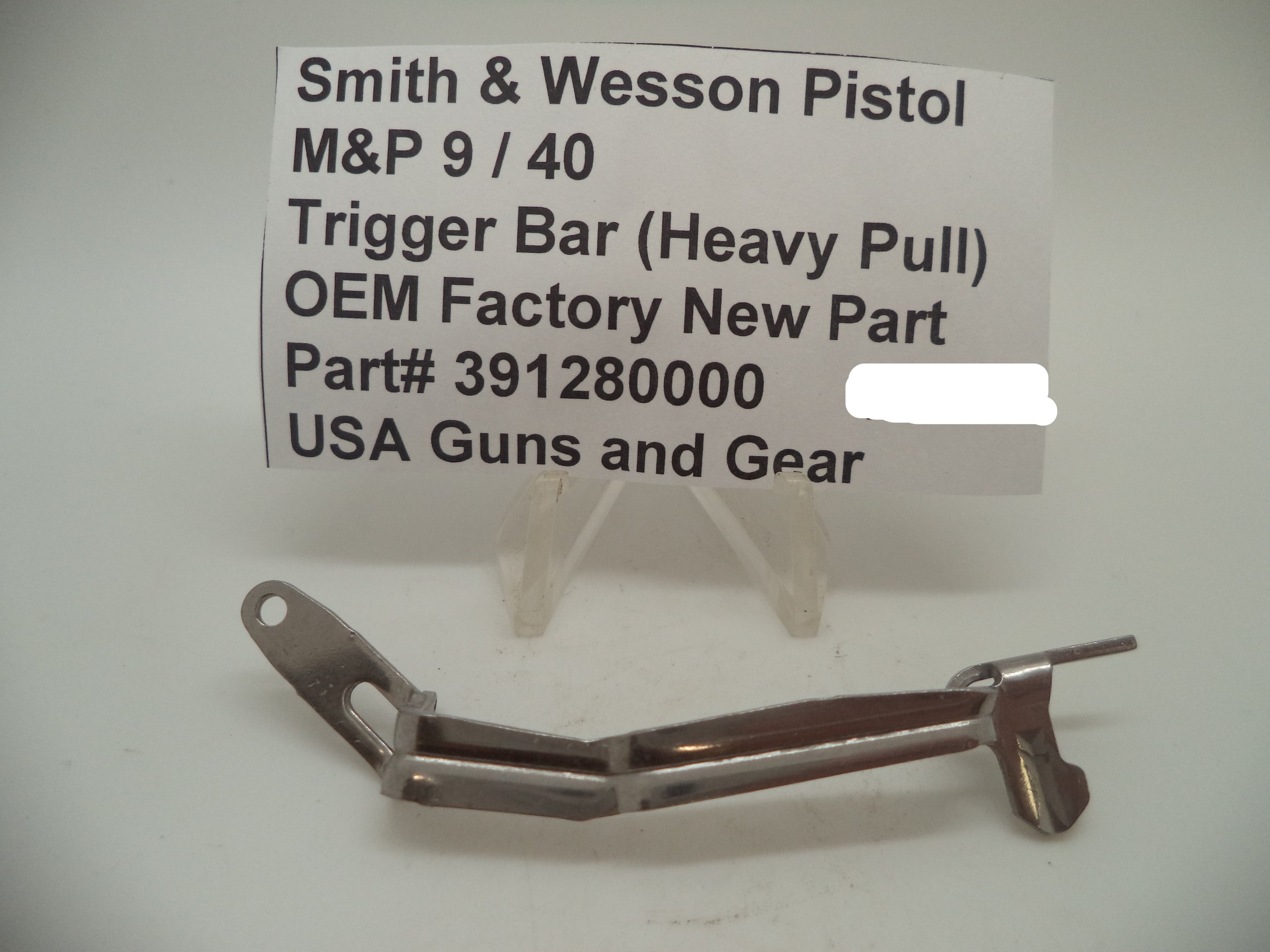 S&W M&P 9/40 Trigger Bar Assembly Heavy Pull NY | OEM 391280000