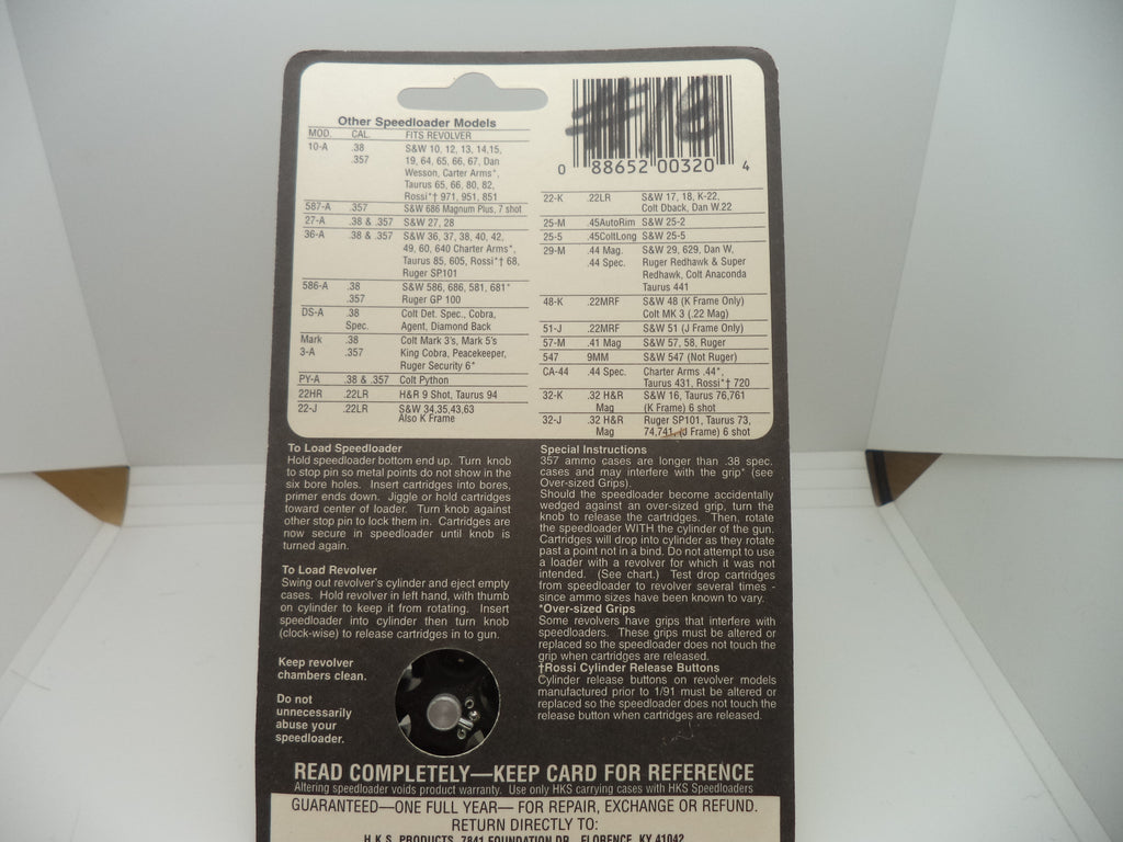 HKS Speed Loader S&W Model 16 Taurus 76/761 .32 H&R Magnum K Frame - 32-K