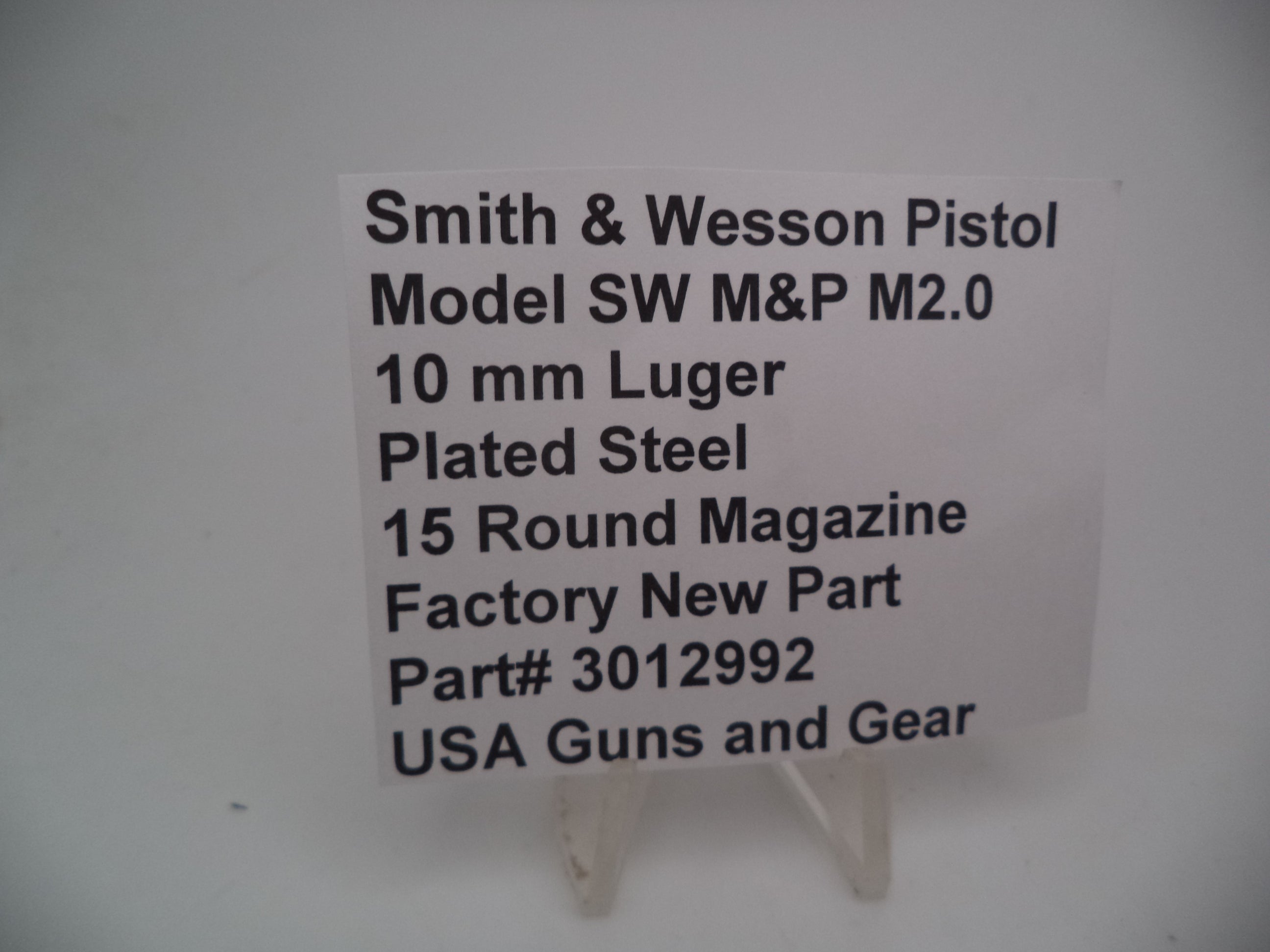 3012992 Smith & Wesson Pistol SW M&P M2.0  15 Rd Magazine 10 mm Luger