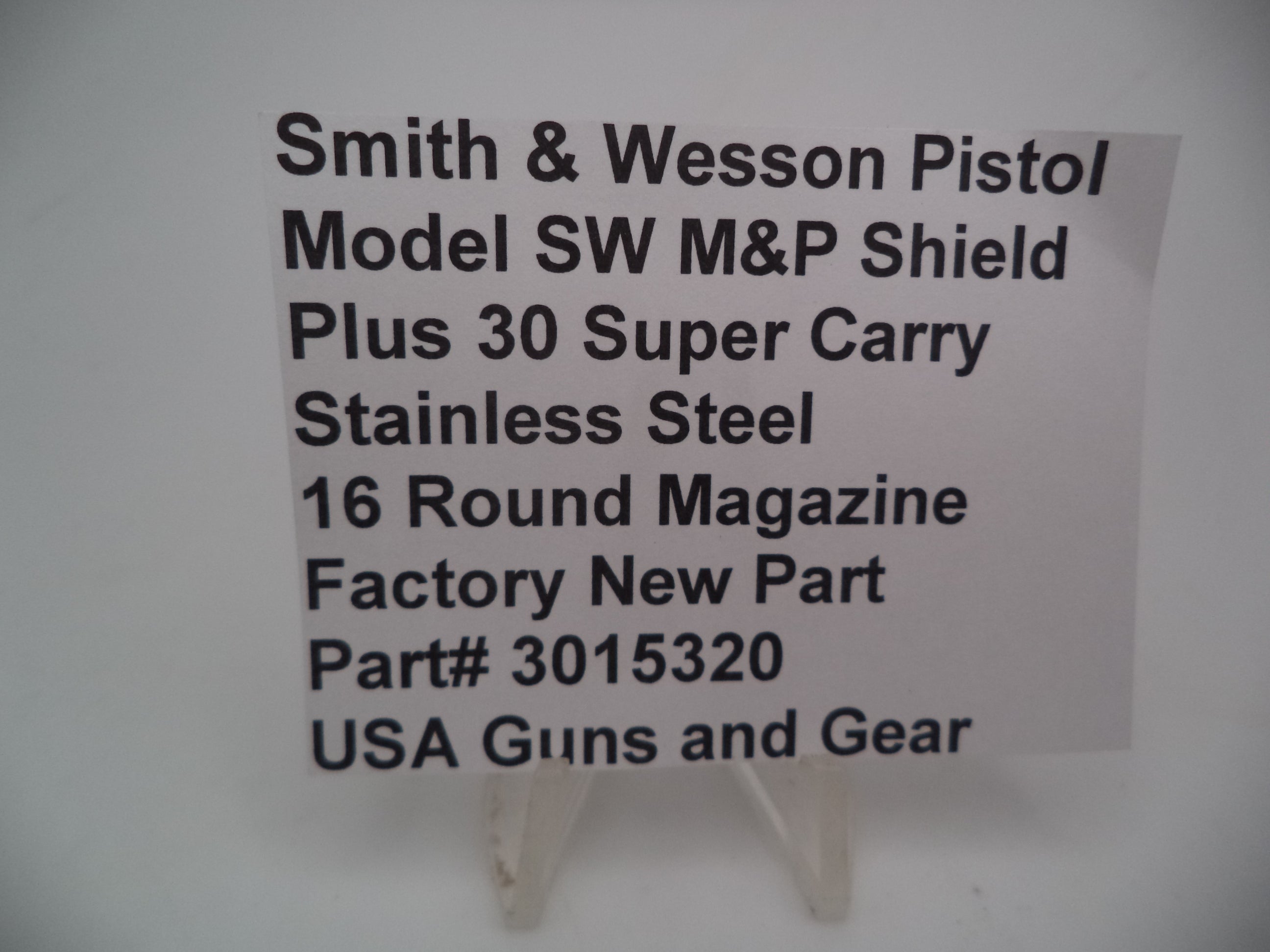 Smith & Wesson M&P Shield Plus Magazine - 16 Round .30 Super Carry - Factory OEM 3015320