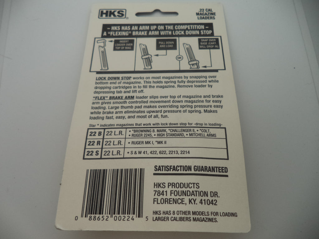 HKS Magazine Speed Loader Ruger Mark I & Mark II .22 LR - 22-R