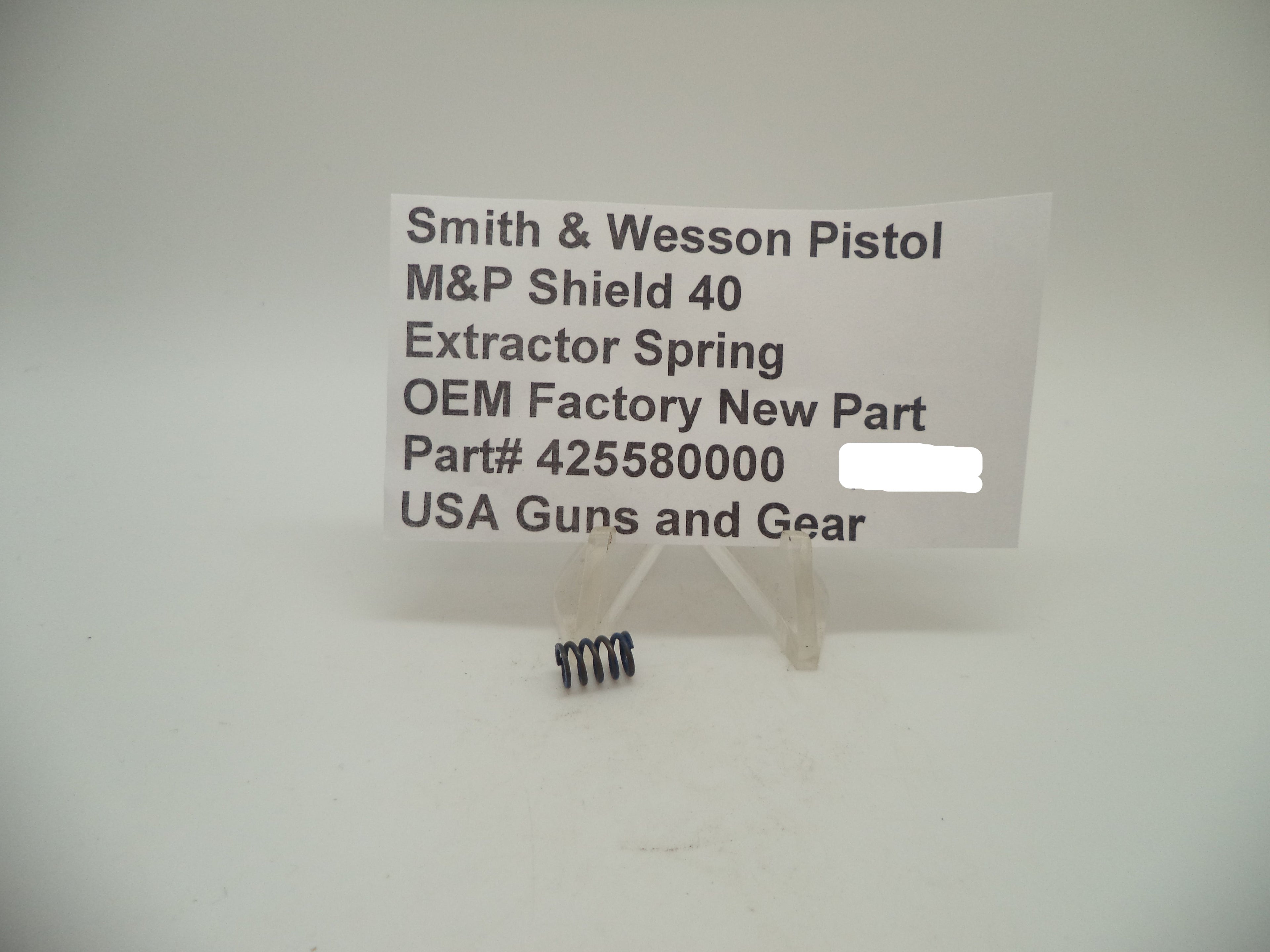 Smith & Wesson M&P Shield 40 Extractor Spring - .40 S&W - Factory OEM 425580000