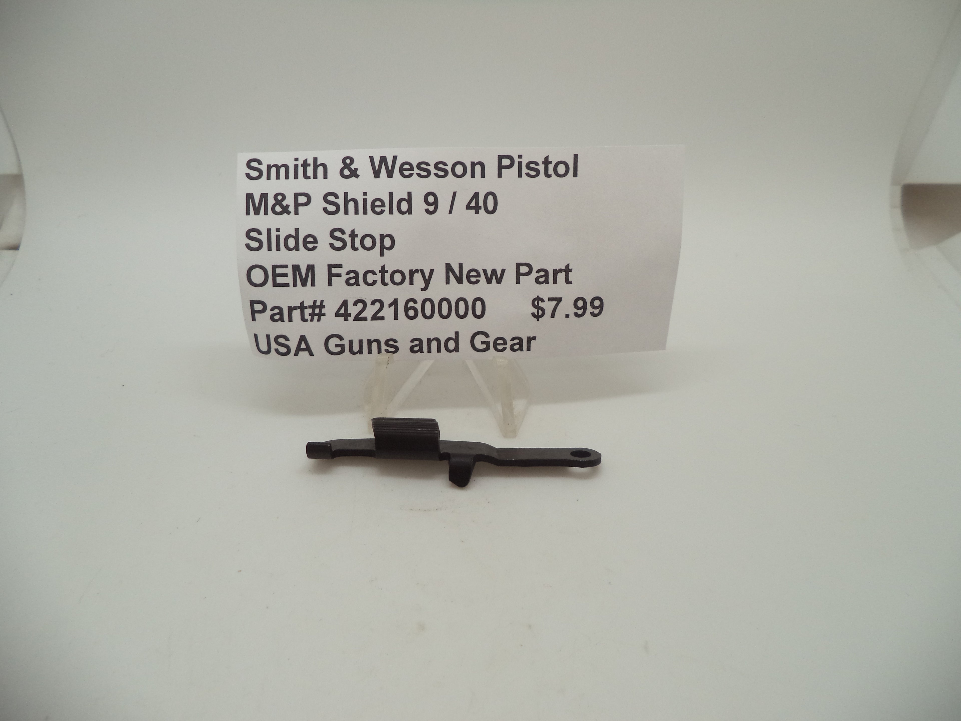 Smith & Wesson M&P Shield Slide Stop - 9mm/.40 All Generations - Factory OEM 422160000