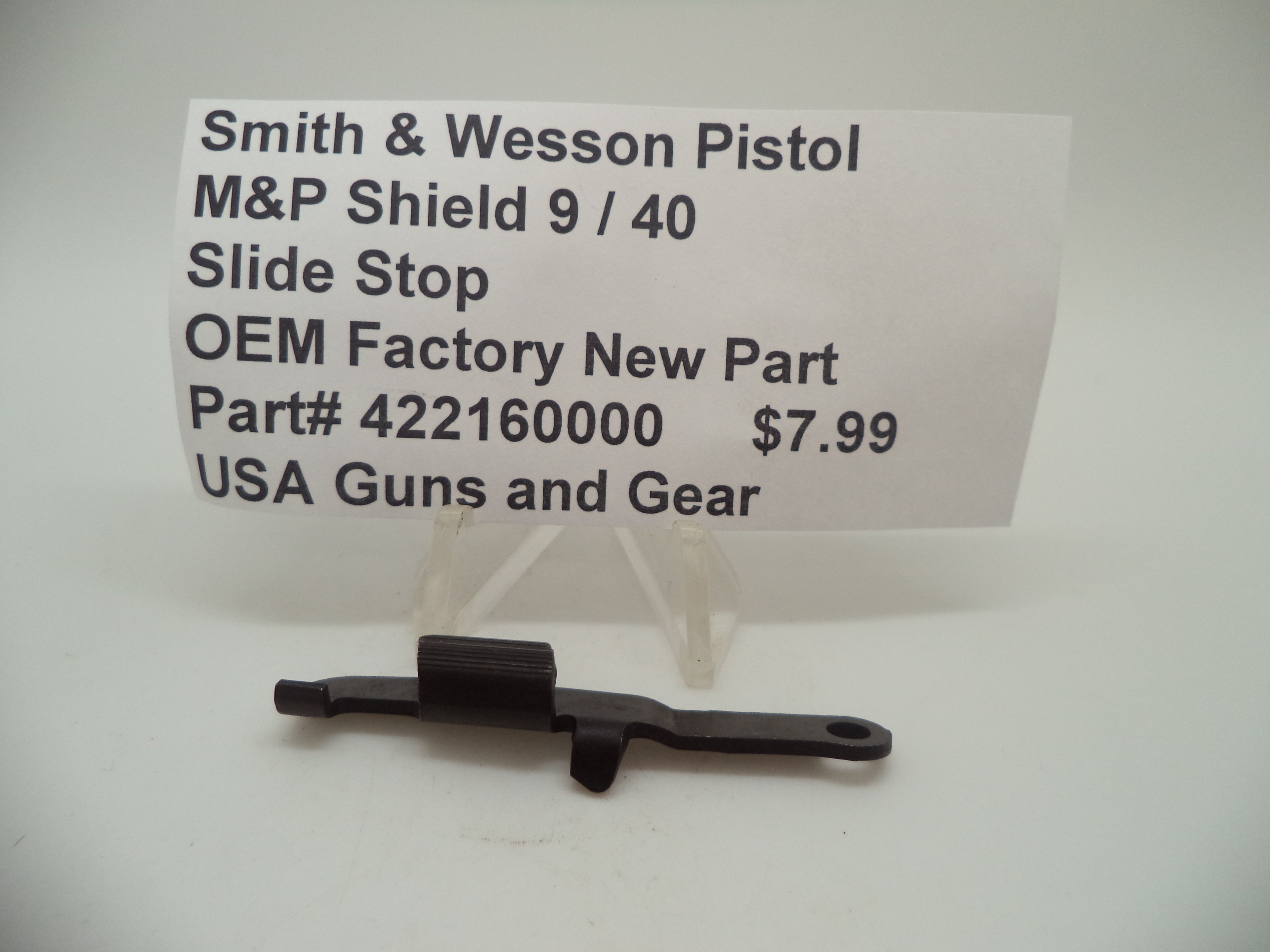 Smith & Wesson M&P Shield Slide Stop - 9mm/.40 All Generations - Factory OEM 422160000