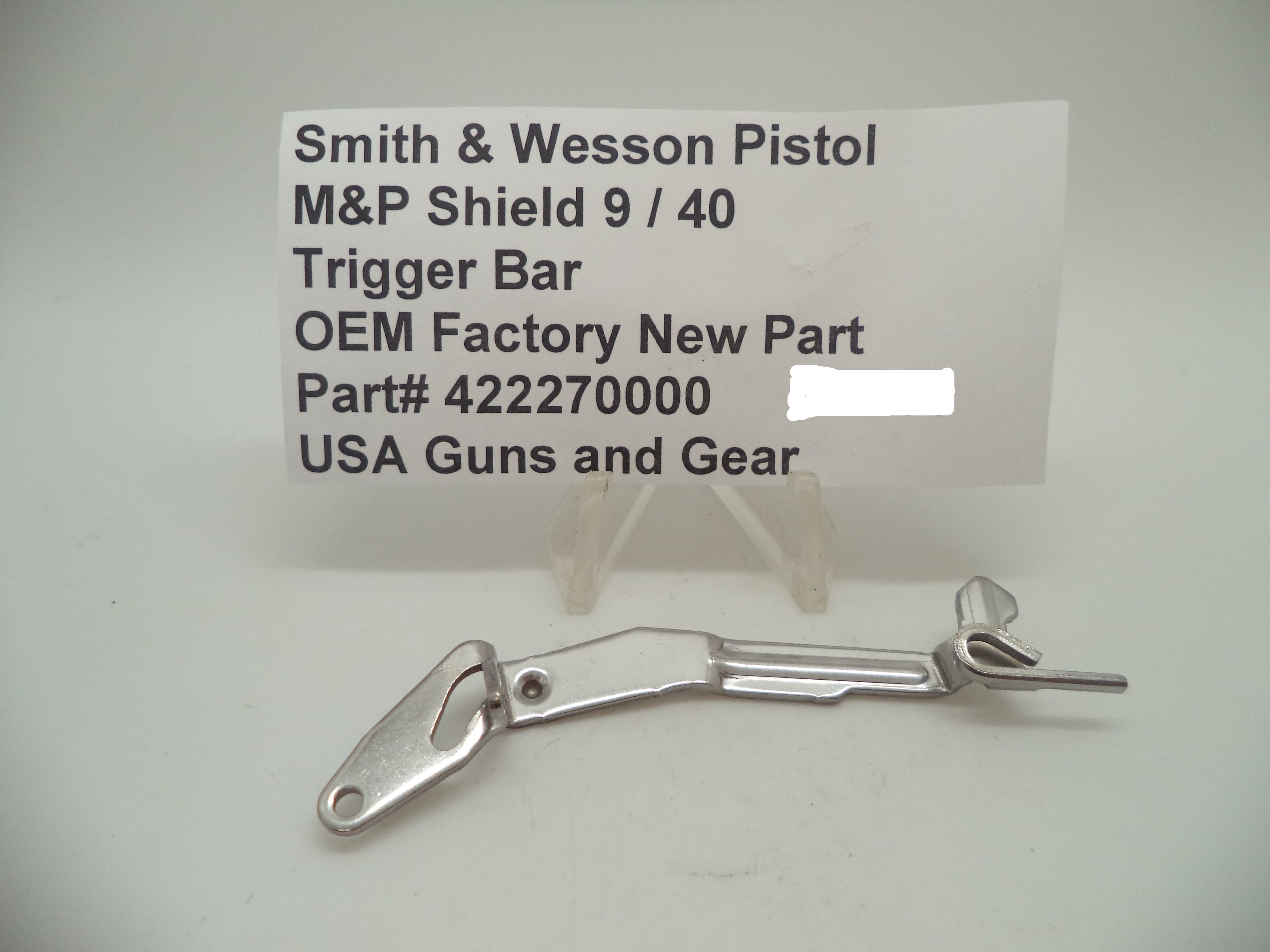 Smith & Wesson M&P Shield Trigger Bar - 9mm/.40/.45 All Generations - Factory OEM 422270000