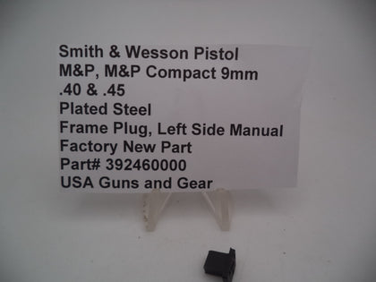 S&W M&P Frame Plug Manual Safety Black 9mm/40/45 M1.0/M2.0 | OEM 392460000