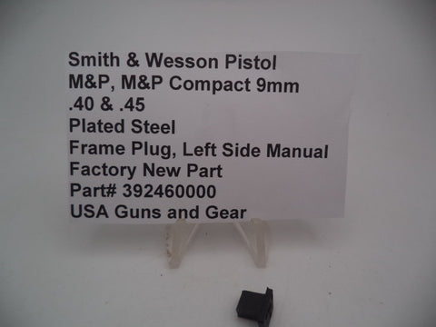 392460000 S&W Pistol M&P & Compact 9/40/45 Frame Plug Left Side Manual Safety