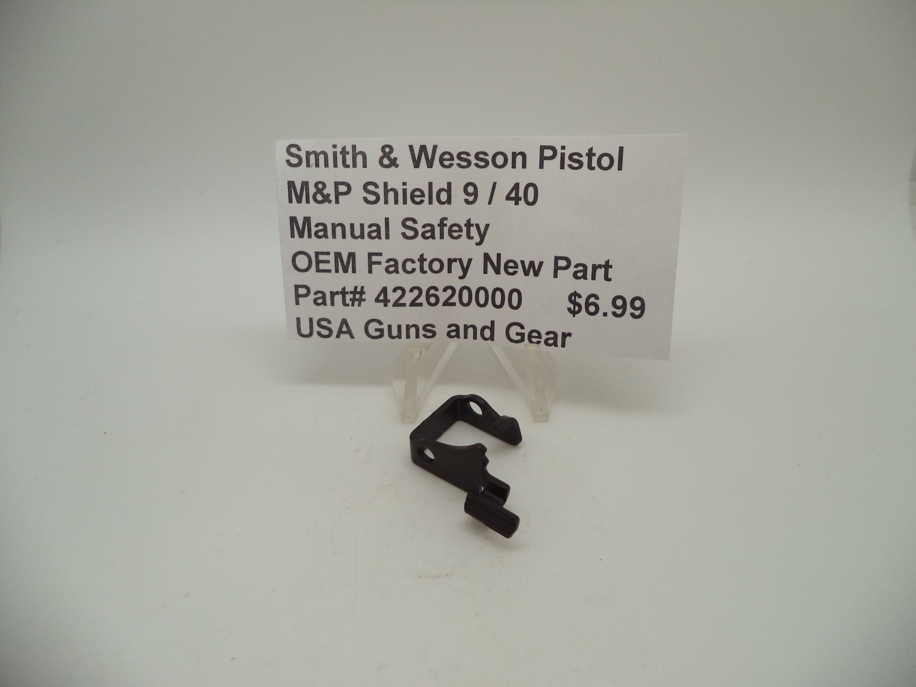 Smith & Wesson M&P Shield Manual Safety - 9mm/.40/.45 1.0 & 2.0 - Factory OEM 422620000