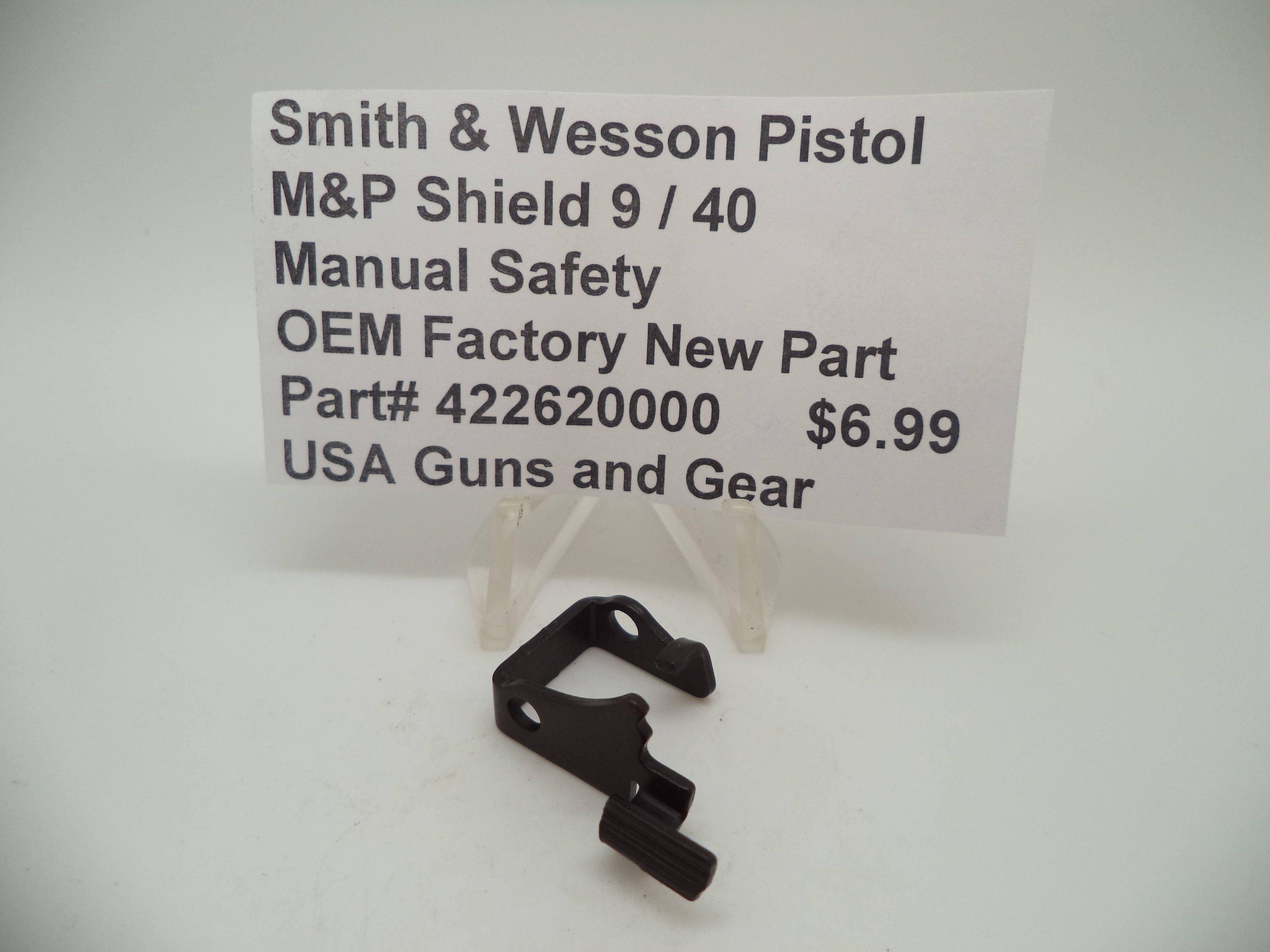 Smith & Wesson M&P Shield Manual Safety - 9mm/.40/.45 1.0 & 2.0 - Factory OEM 422620000
