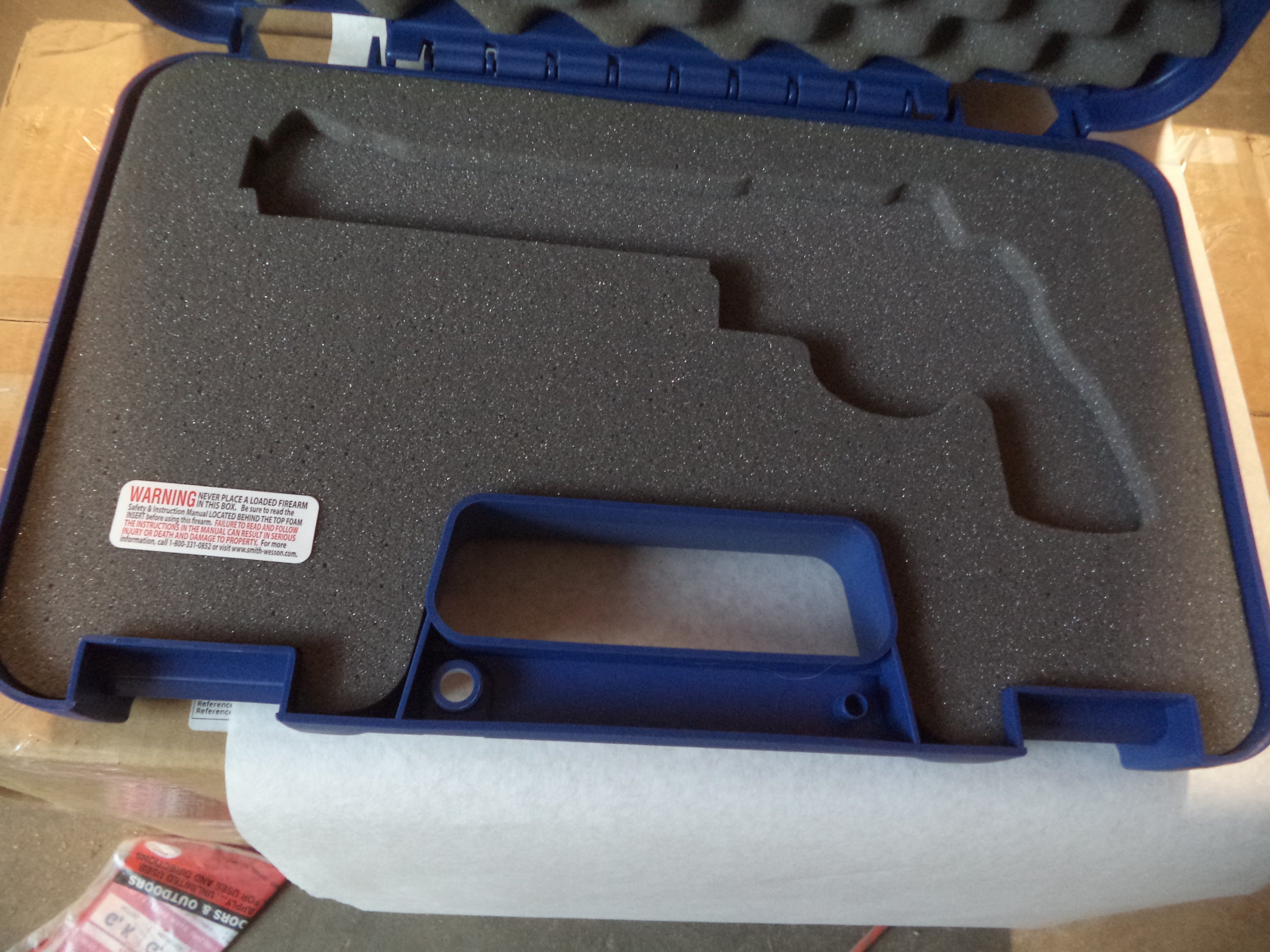 Smith & Wesson Factory Gun Box Blue Polymer Models 460 & 500 - 390350000