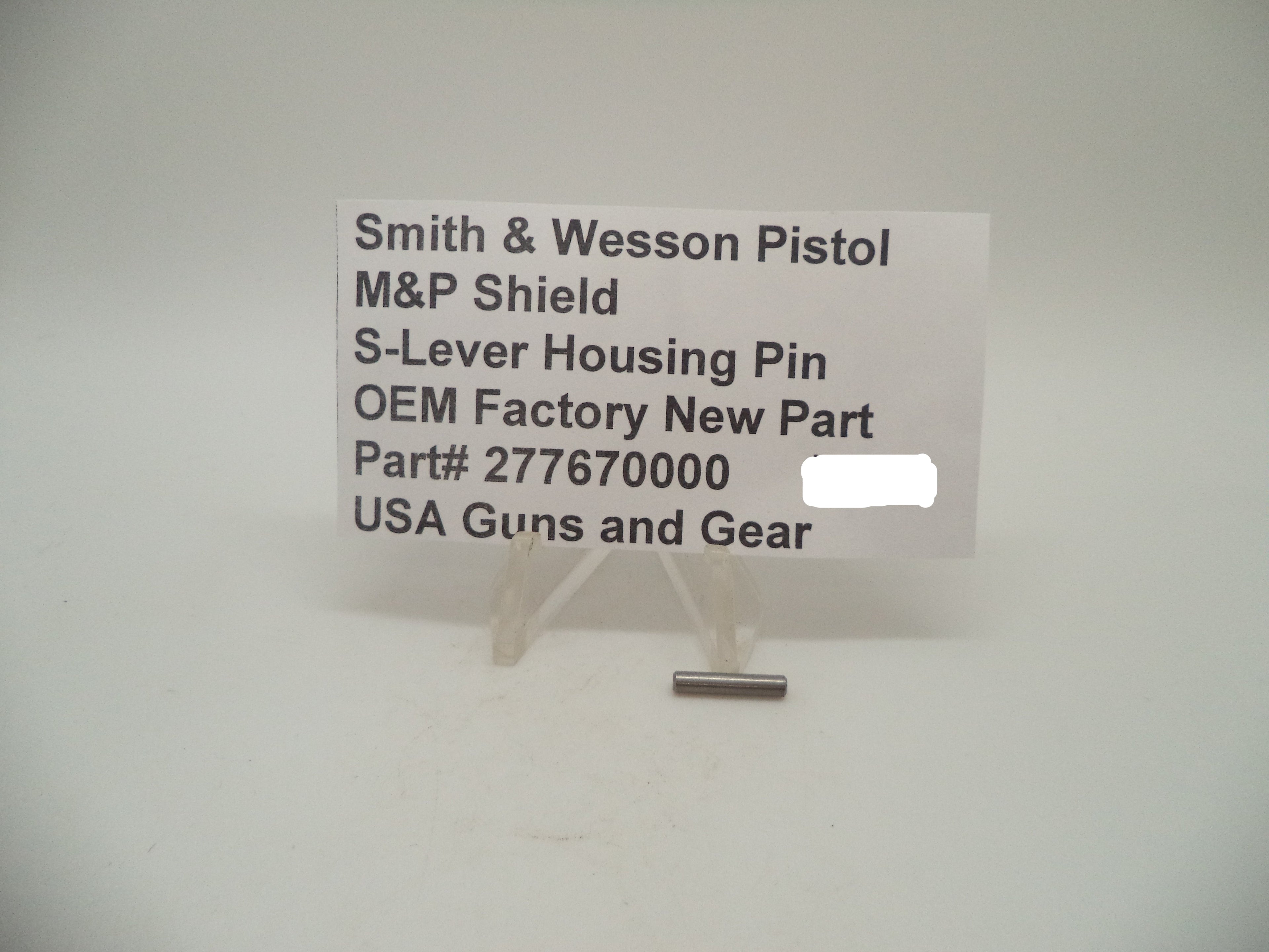 Smith & Wesson M&P Shield S-Lever Housing Pin - 9mm/.40/.45 All Generations - Factory OEM 277670000