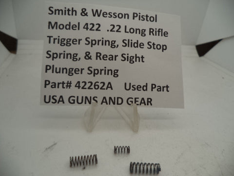 42262A Smith & Wesson Pistol Model 422 Springs (3) .22 Long Rifle Used