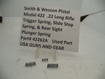 42262A Smith & Wesson Pistol Model 422 Springs (3) .22 Long Rifle Used