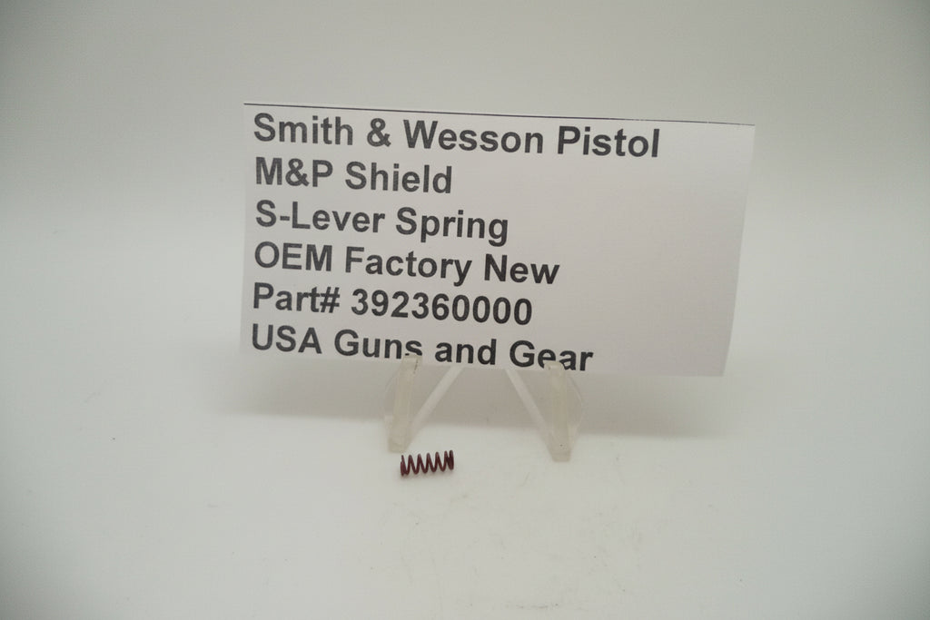 Smith & Wesson M&P Shield Lever Spring OEM Factory New Part label with price tag.
