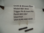 469-14AB Smith & Wesson Pistol Model 469 Trigger Pin & Insert Pin 9mm Used