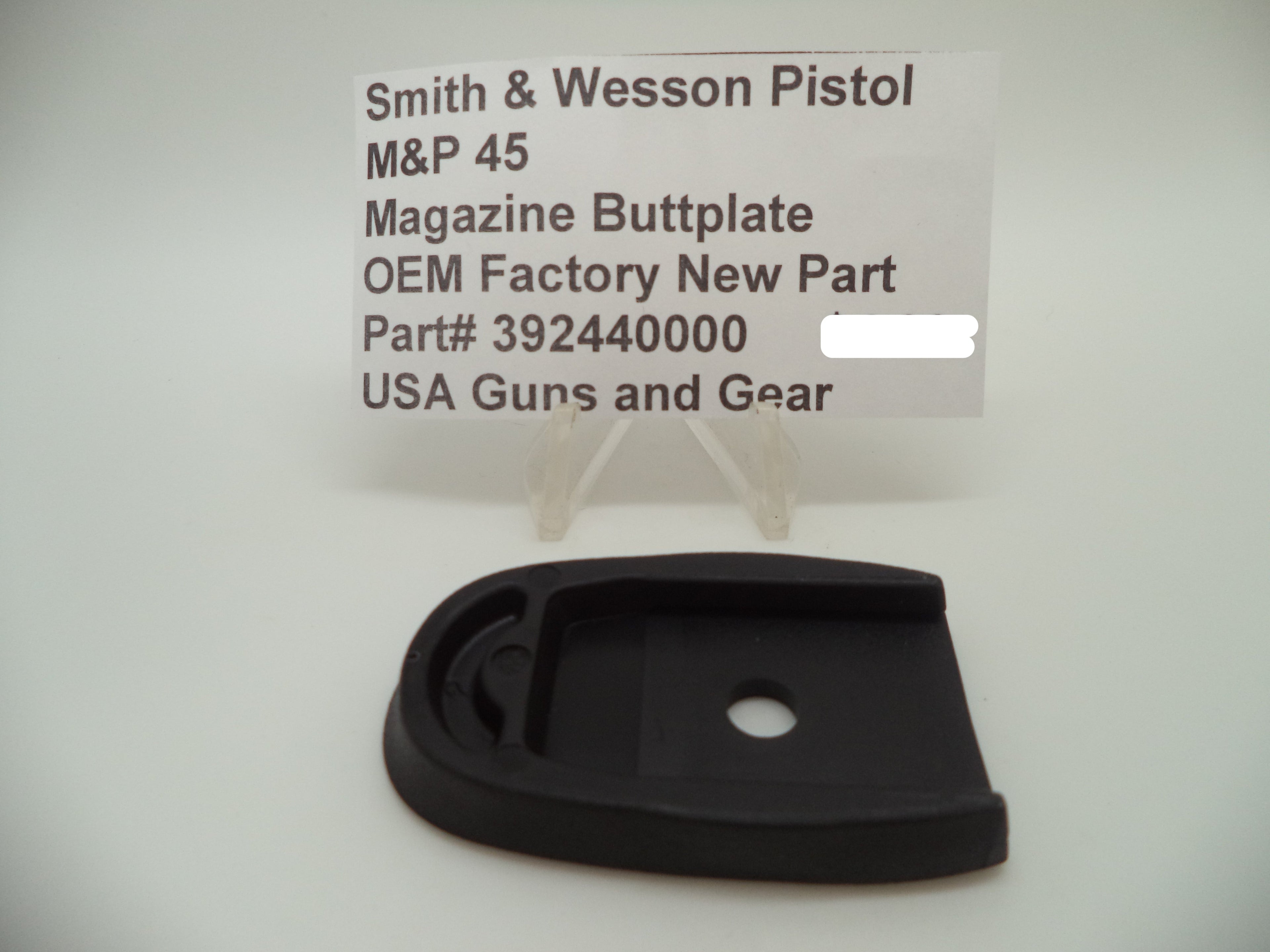 Smith & Wesson M&P 45 Magazine Buttplate - Factory OEM Part 392440000