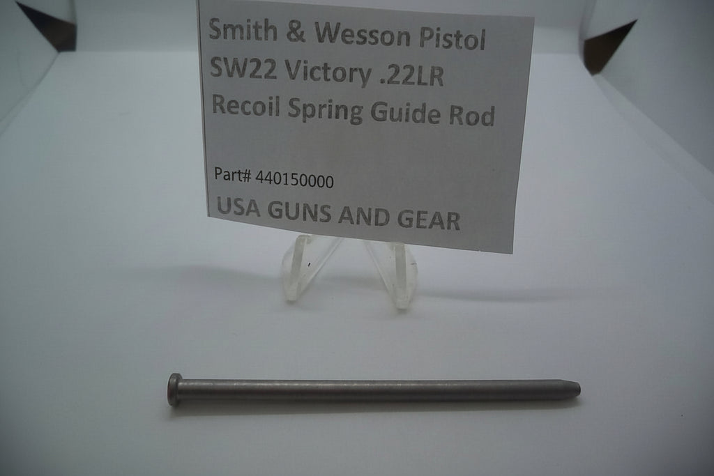 Recoil spring guide rod for Smith & Wesson Pistol SW22 Victory .22LR on a white background with a label.