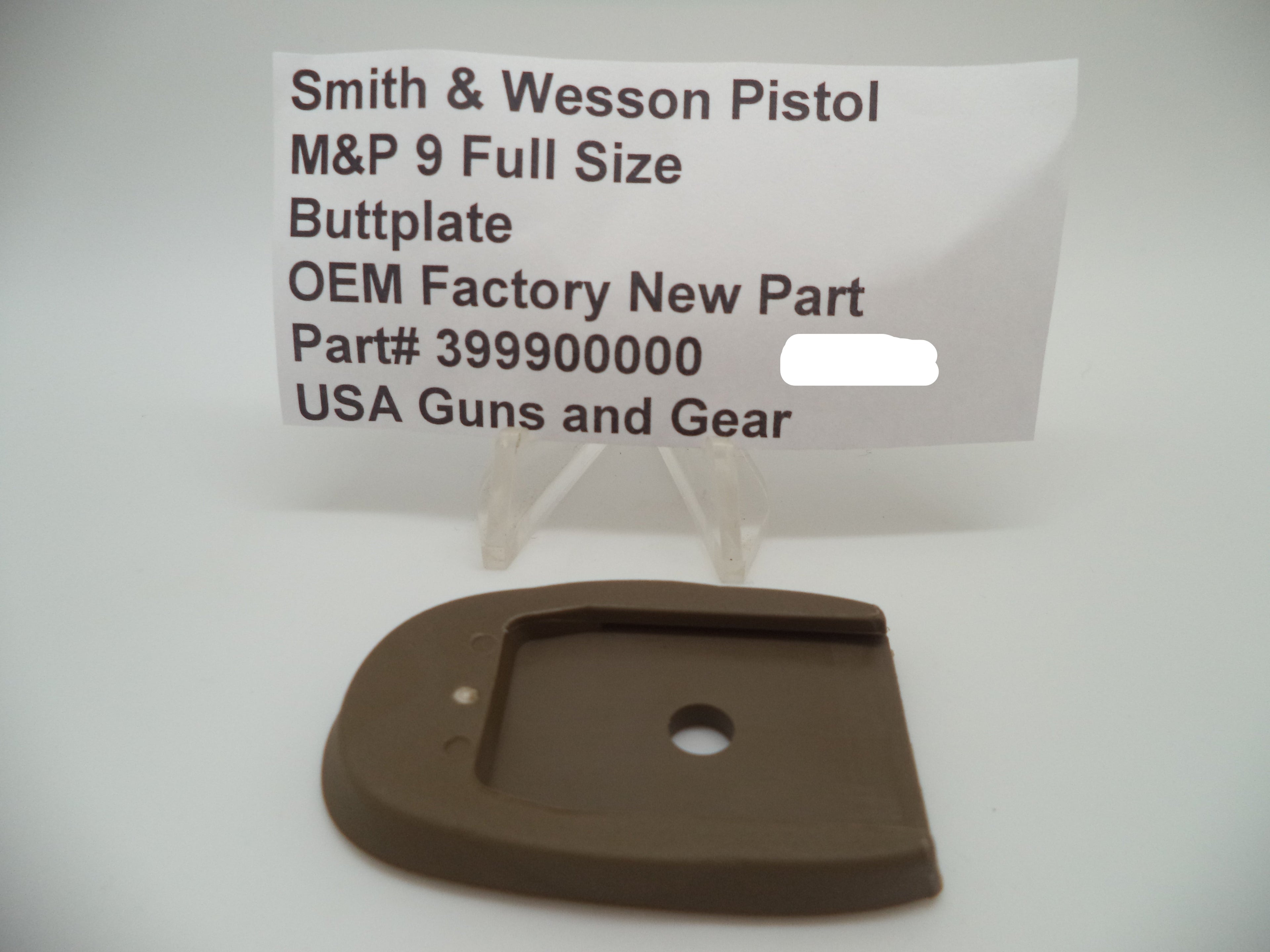 Smith & Wesson M&P9 Full Size Magazine Buttplate - FDE (Round Hole)