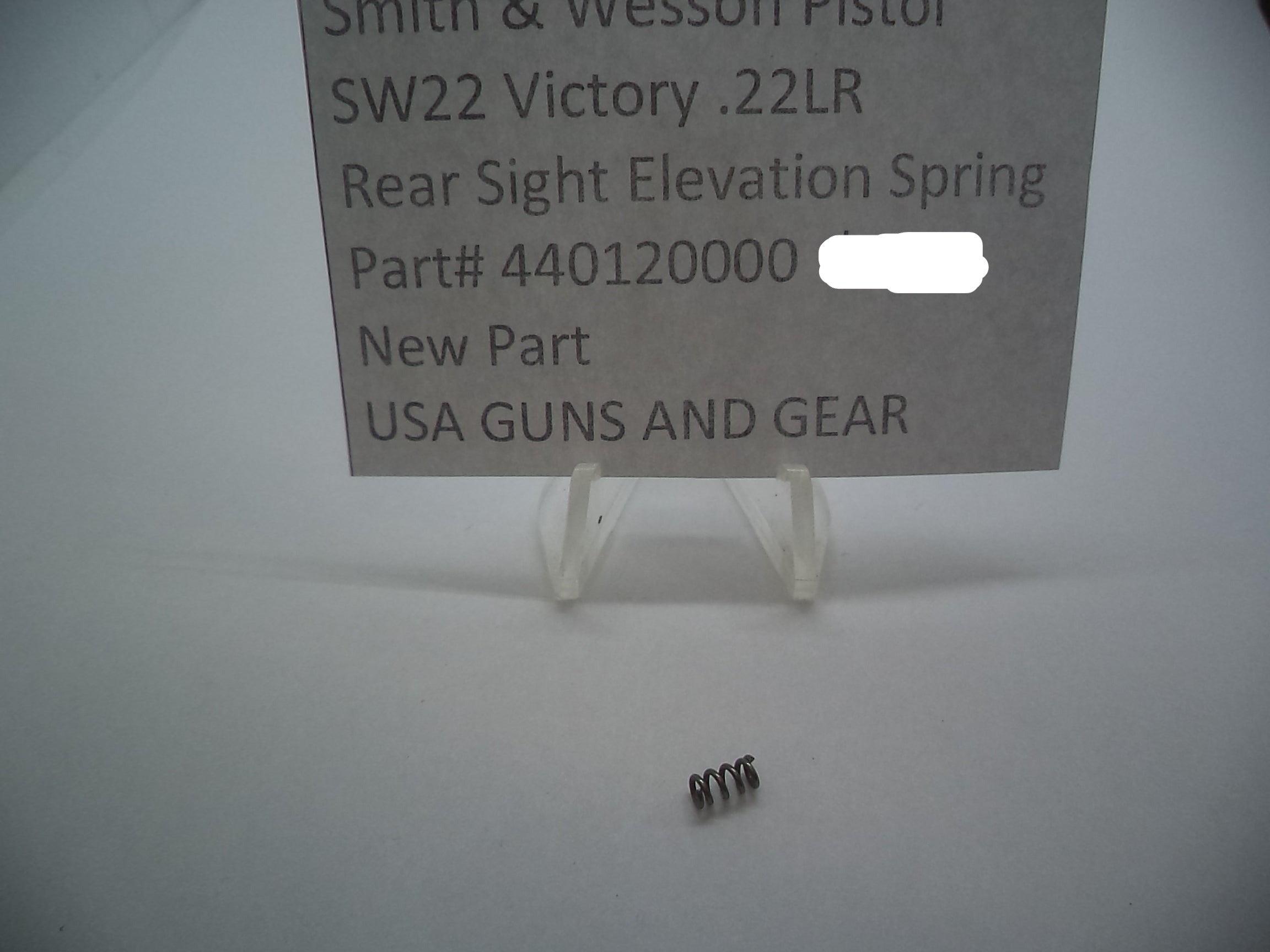 SW22 Victory Rear Sight Elevation Spring | S&W Part 440120000
